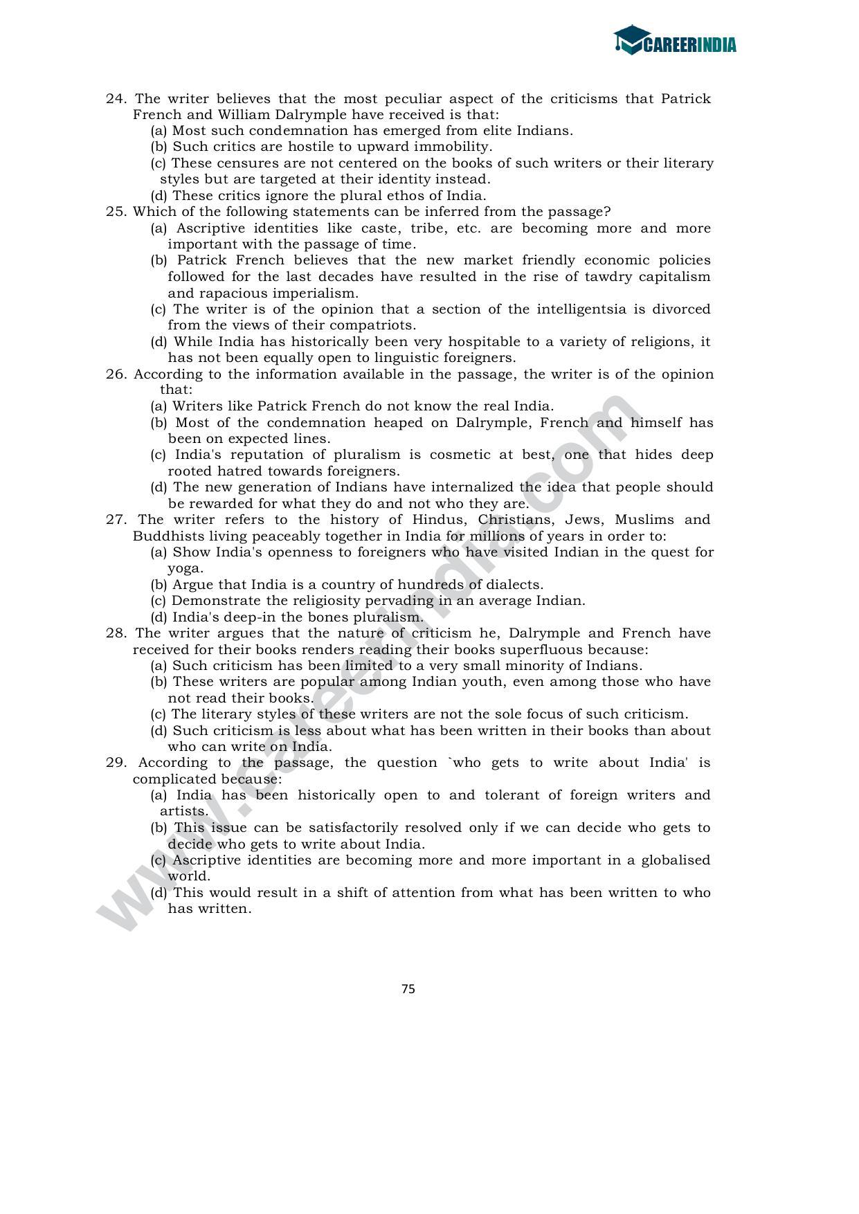 CLAT 2011 UG Sample Question Paper - Page 8