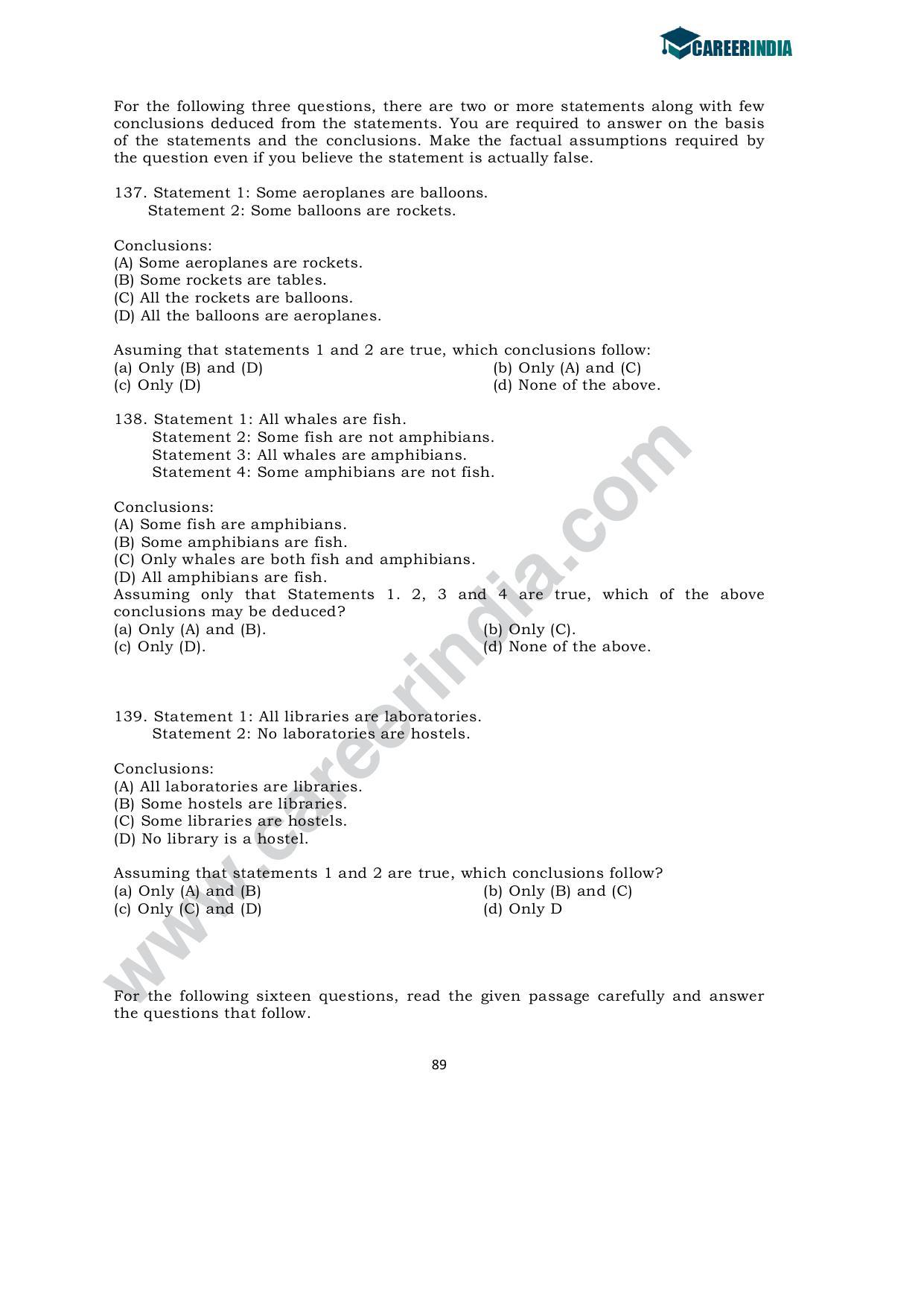 CLAT 2011 UG Sample Question Paper - Page 22