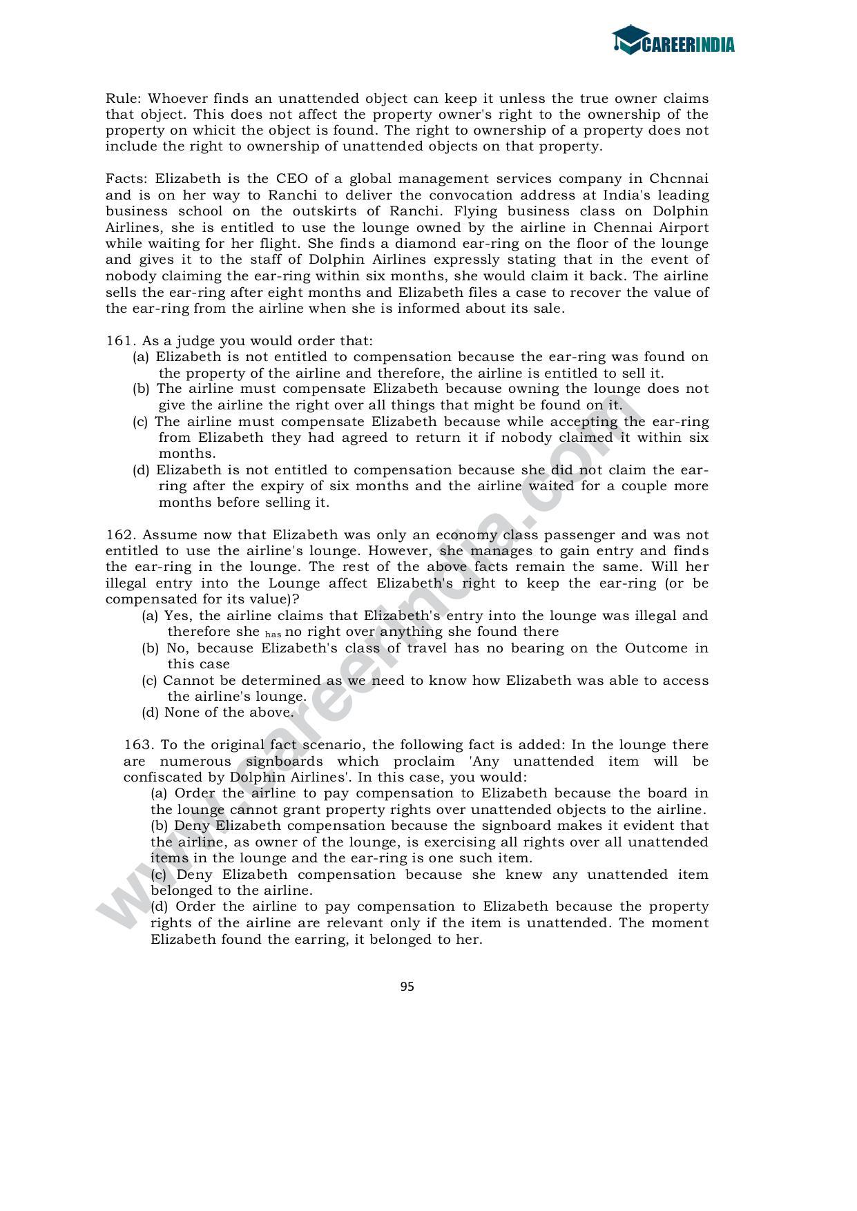 CLAT 2011 UG Sample Question Paper - Page 28