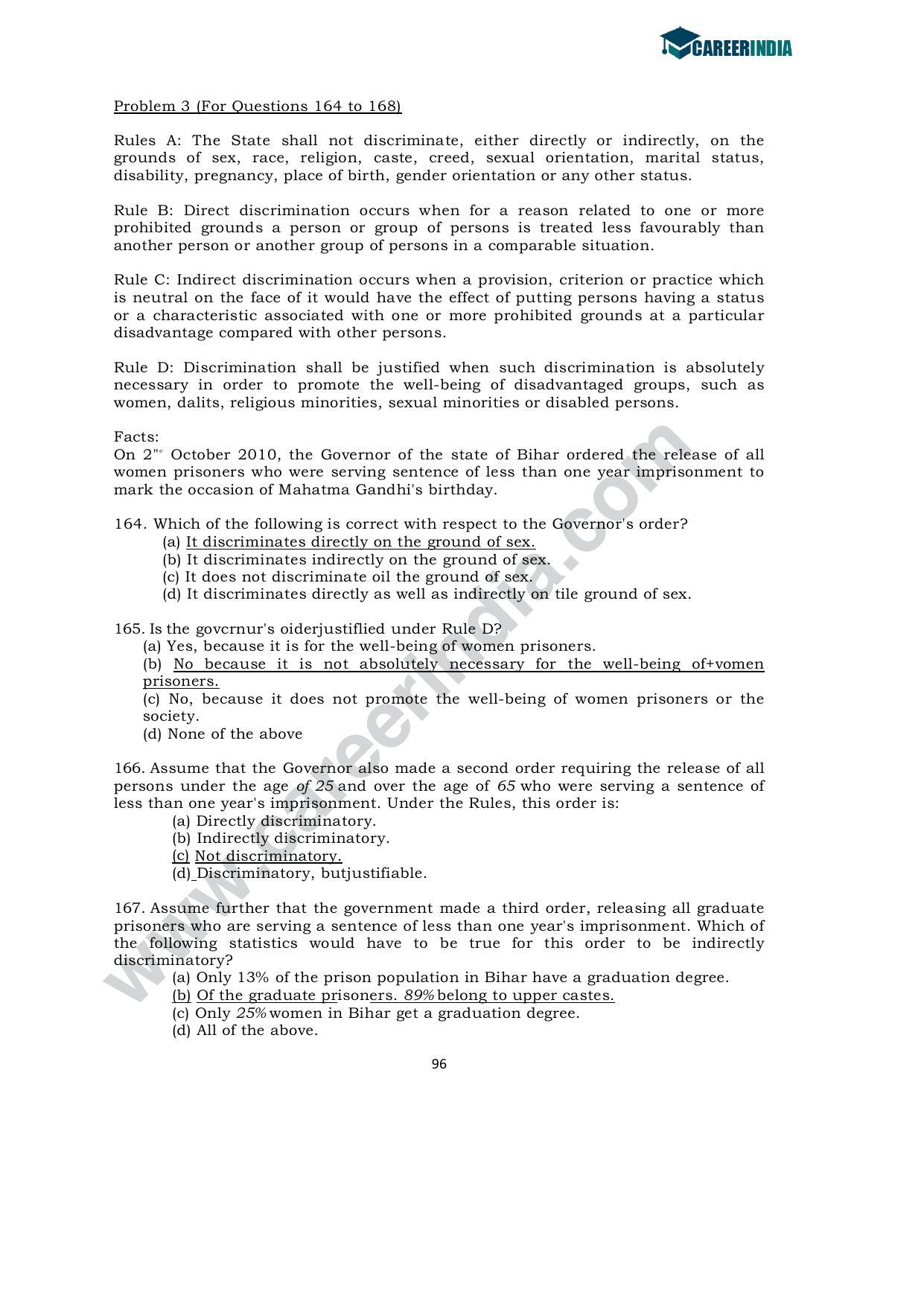 CLAT 2011 UG Sample Question Paper - Page 29