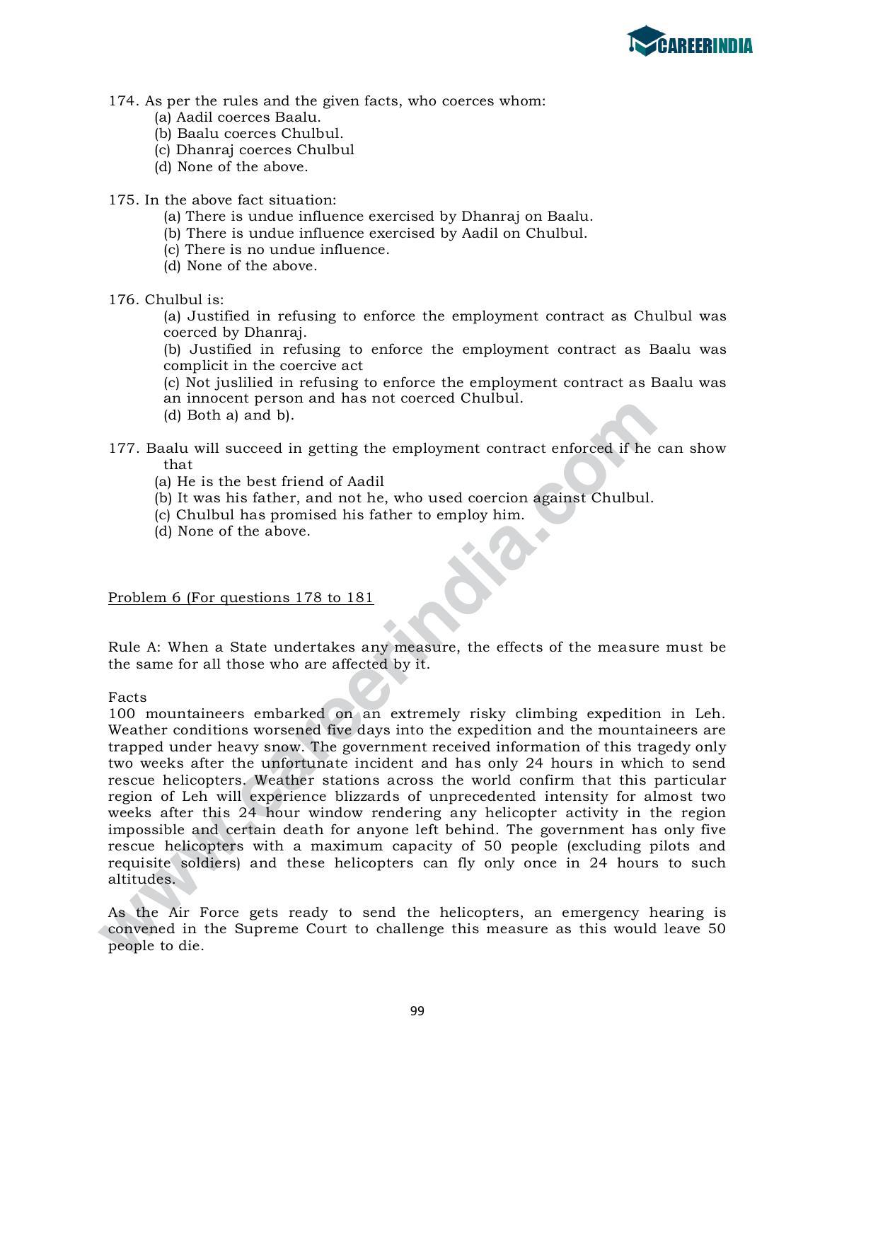 CLAT 2011 UG Sample Question Paper - Page 32