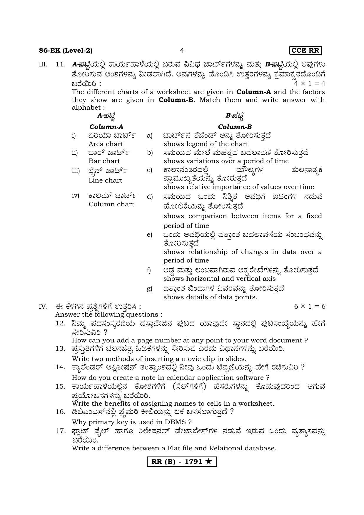 Karnataka SSLC Information Technology (Supplementary) Question Paper 2020 - Page 4