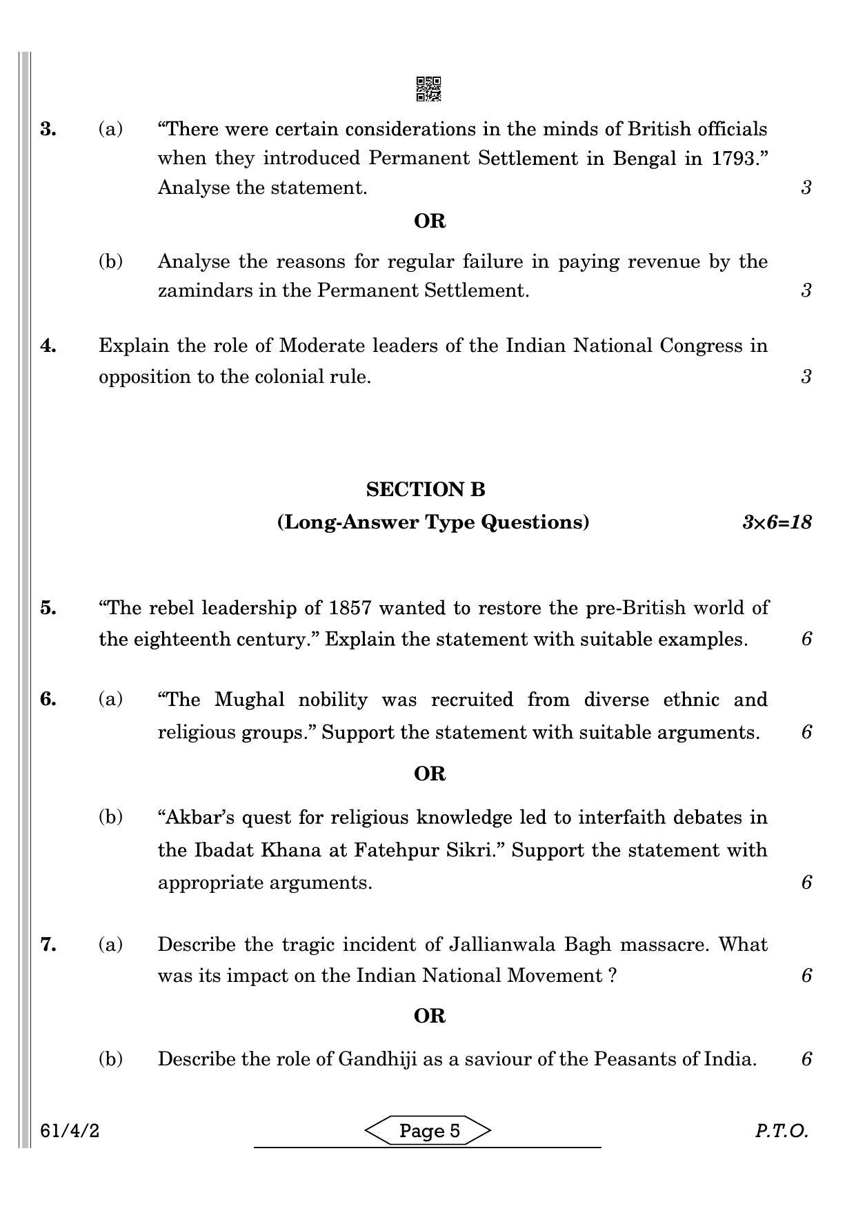 CBSE Class 12 61-4-2 History 2022 Question Paper - Page 5