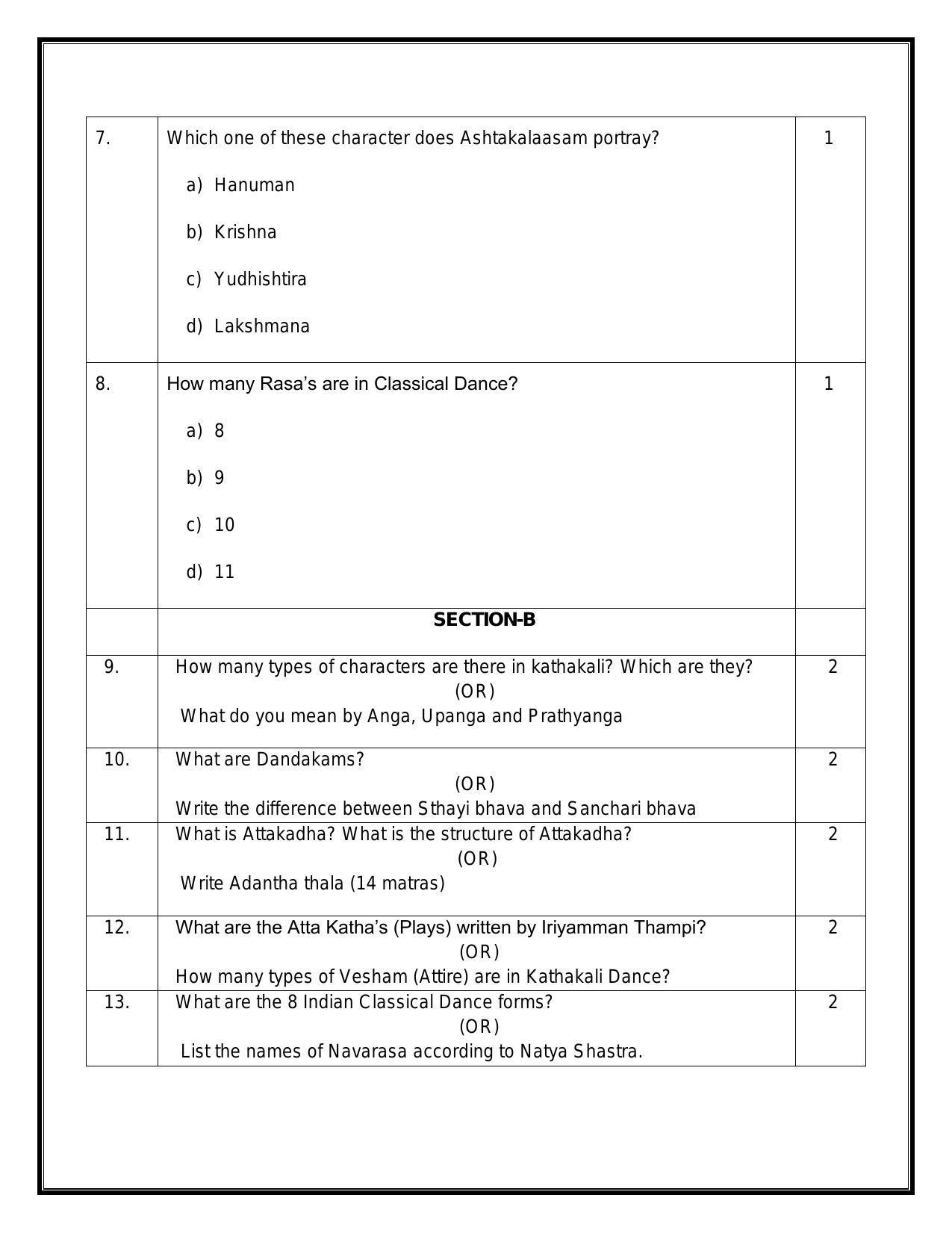 CBSE Class 12 Kathakali Sample Paper 2024 - Page 3