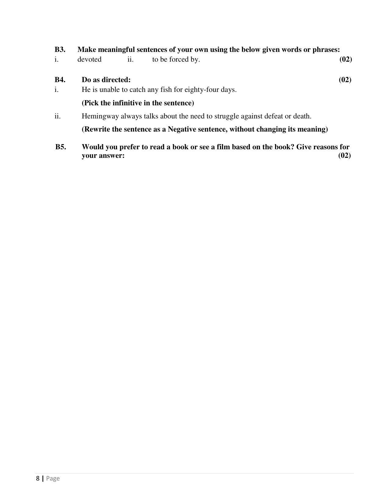 Maharashtra Board Class 10 English (03) First Language Sample Papers - Page 9
