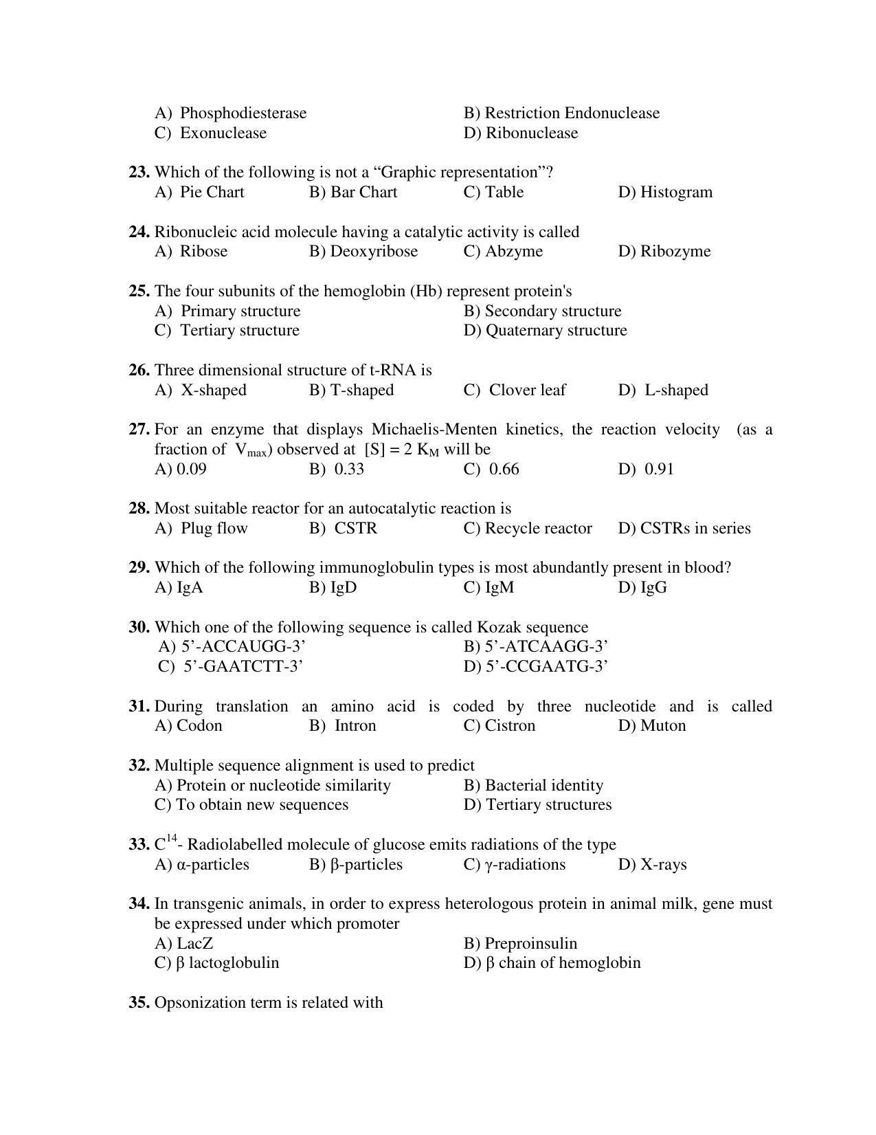 PU MPET Biotechnology Engineering 2018 Question Papers - Page 3