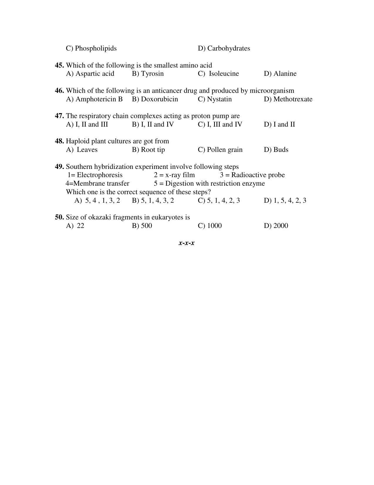 PU MPET Biotechnology Engineering 2018 Question Papers - Page 5