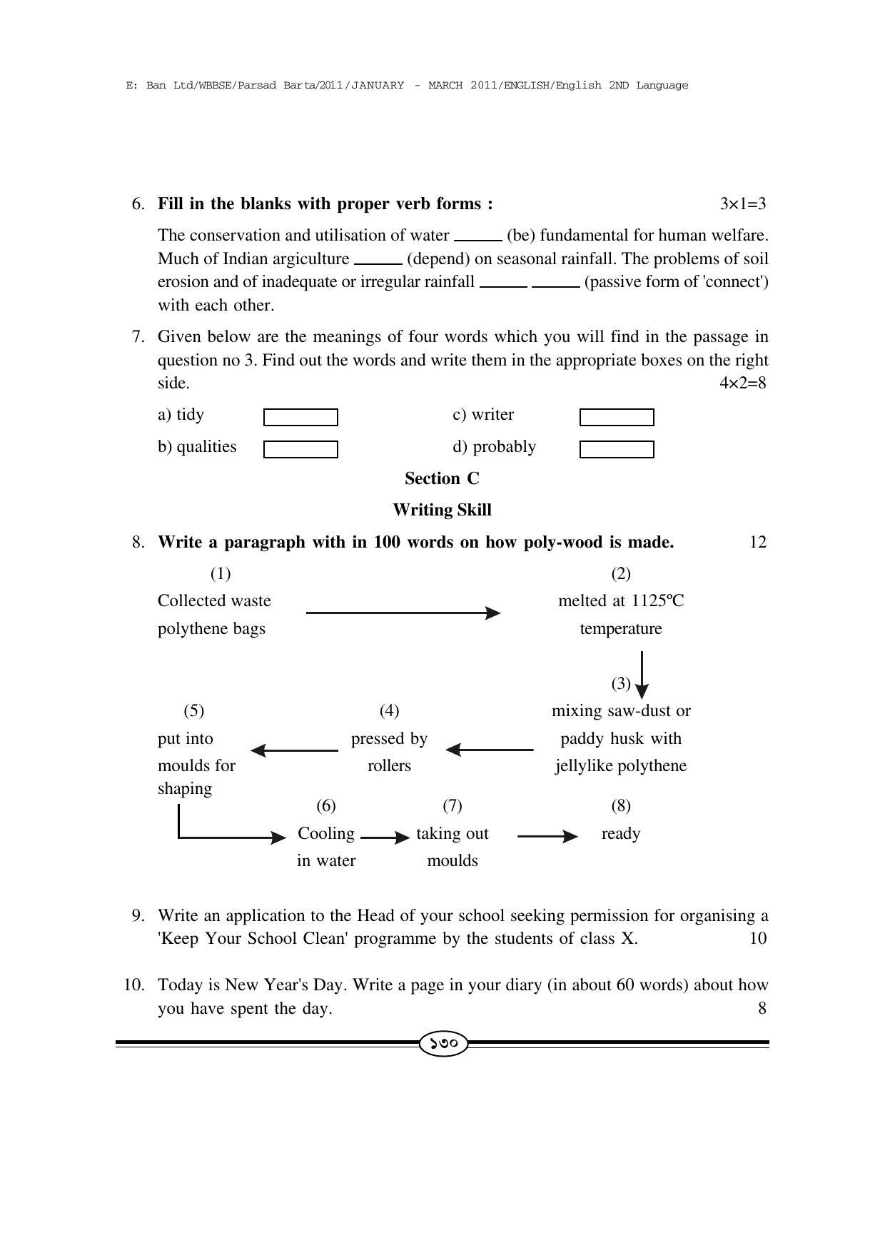 WBBSE Class X Syllabus Class X (English 2nd Language) - Page 31