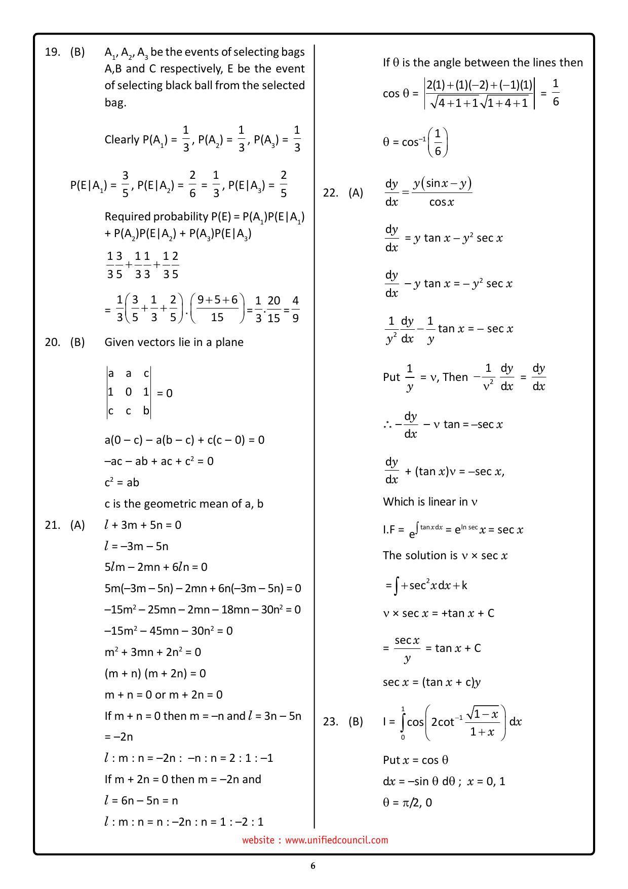 NSTSE 2023 Class 12 PCM Answer Key (Paper Code 487) - Page 6