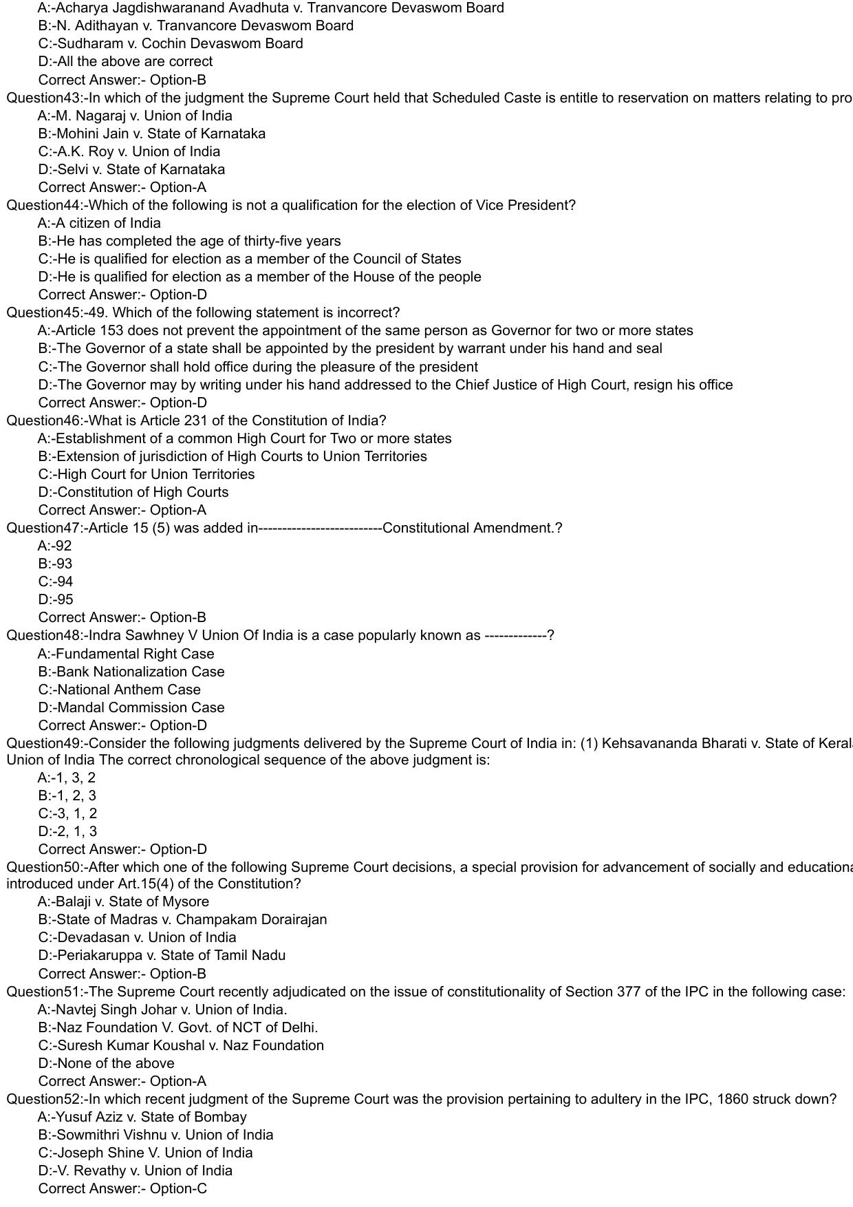 Kerala CEE LLM 2020 Question Paper With Answers - Page 5