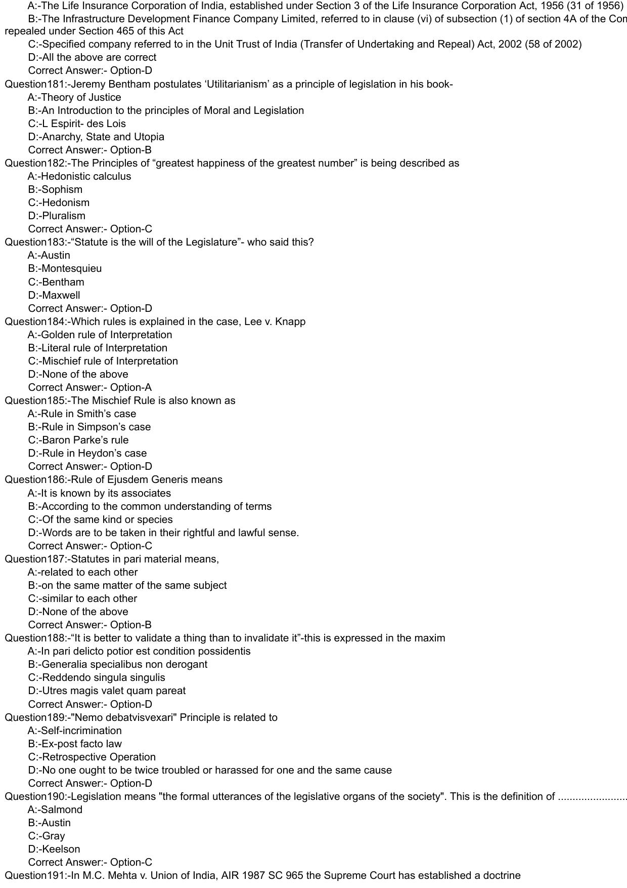 Kerala CEE LLM 2020 Question Paper With Answers - Page 18