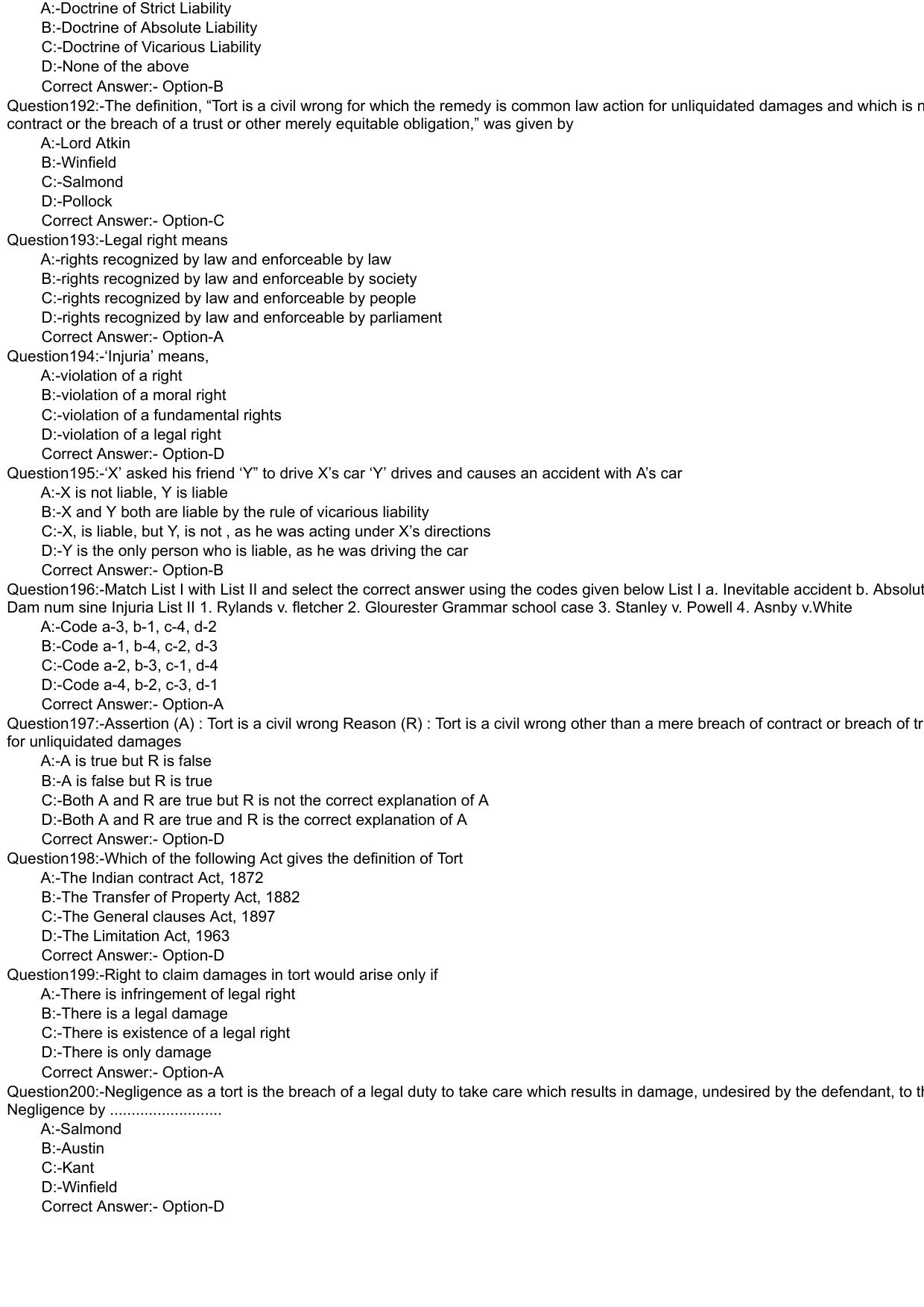 Kerala CEE LLM 2020 Question Paper With Answers - Page 19