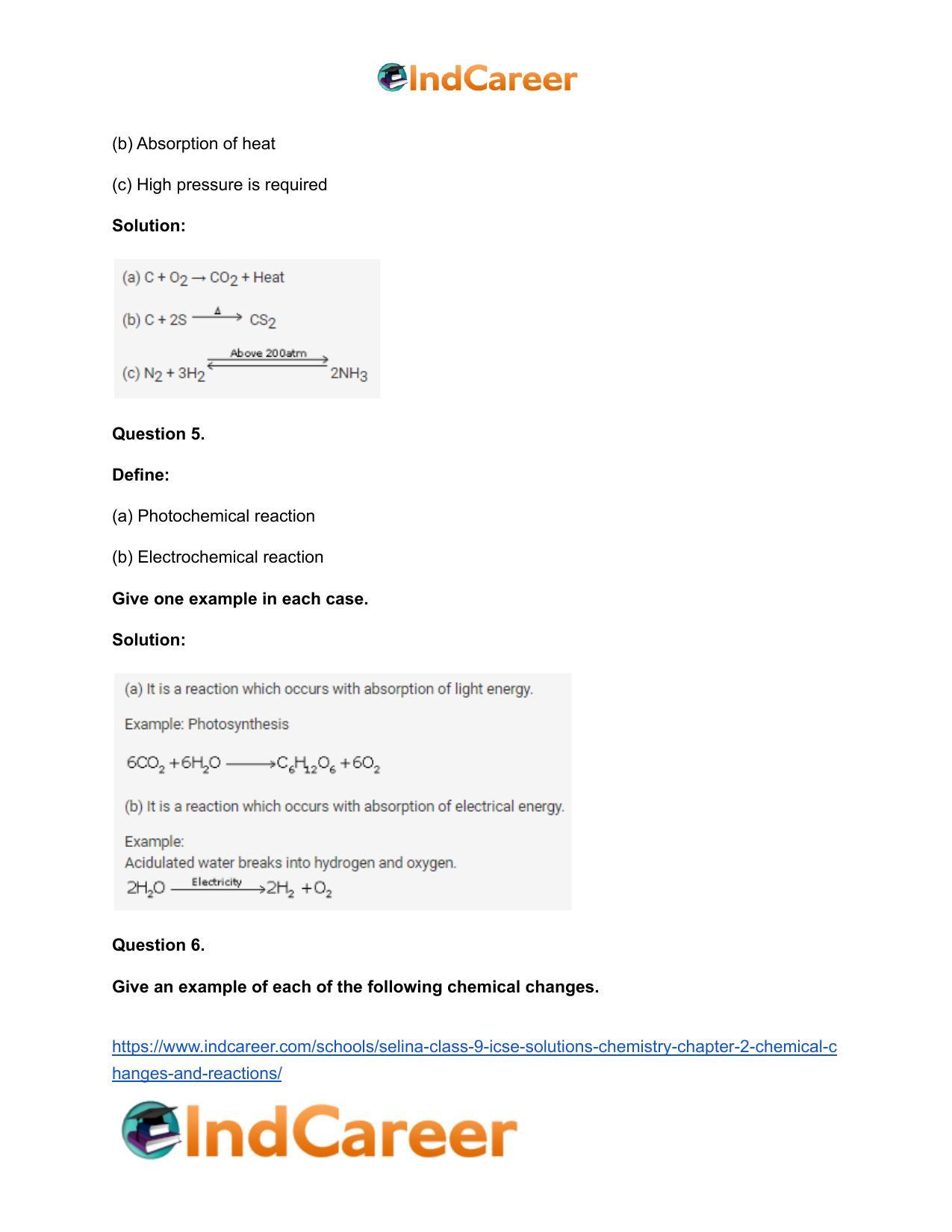 Selina Class 9 ICSE Solutions Chemistry : Chapter 2- Chemical Changes and Reactions - Page 15