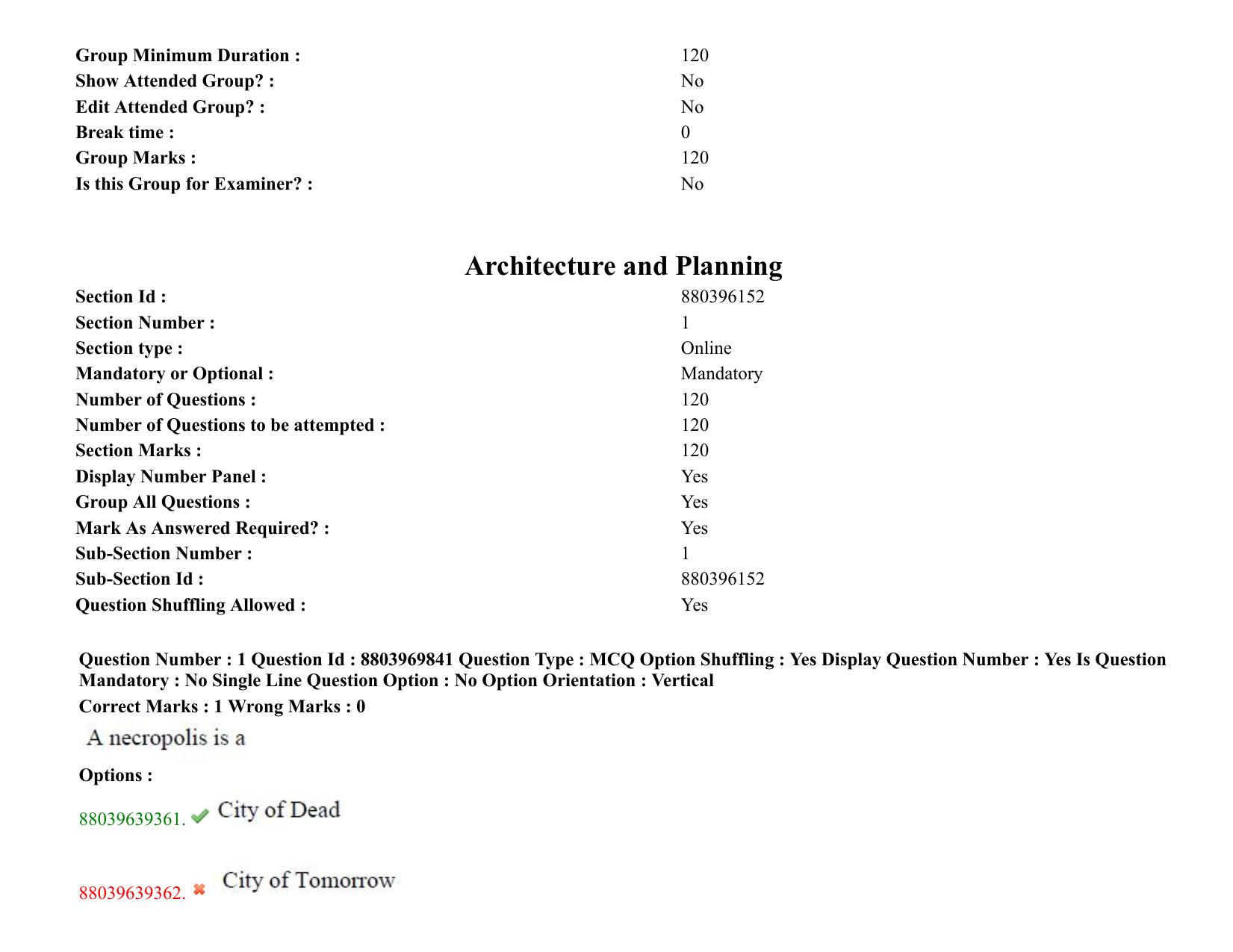 TS PGECET 2020: Architecture and Planning Question Papers - Page 2