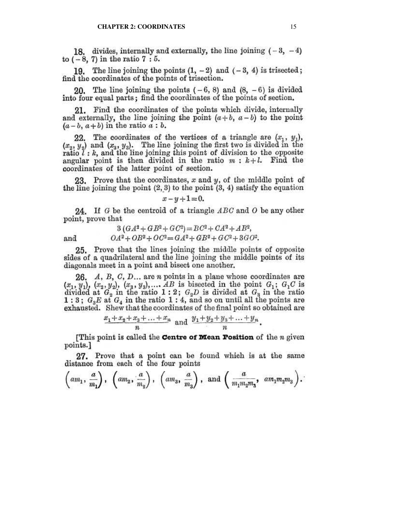Chapter 2: Coordinates - SL Loney Solutions: The Elements of Coordinate Geometry - Page 8