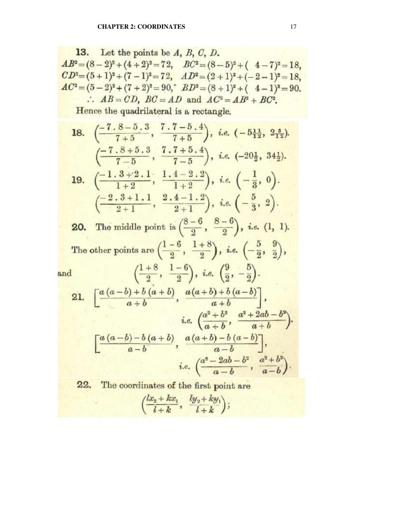 Chapter 2: Coordinates - SL Loney Solutions: The Elements of Coordinate Geometry - Page 10