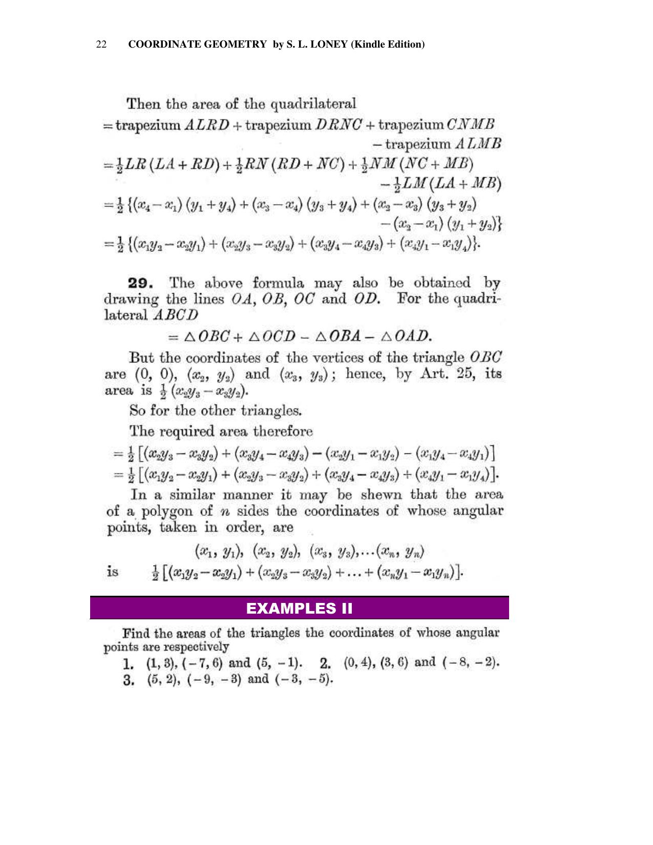 Chapter 2: Coordinates - SL Loney Solutions: The Elements of Coordinate Geometry - Page 15