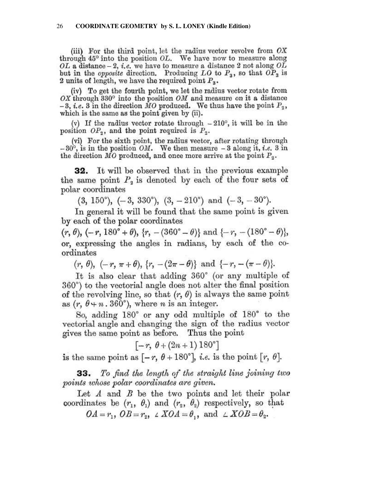 Chapter 2: Coordinates - SL Loney Solutions: The Elements of Coordinate Geometry - Page 19