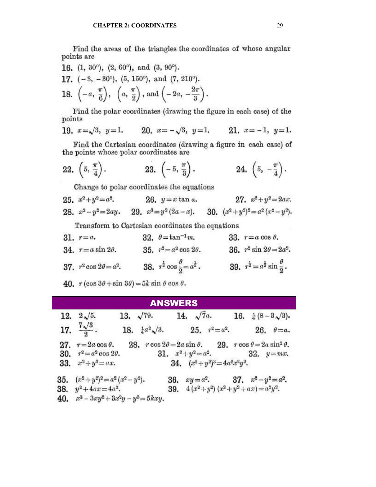 Chapter 2: Coordinates - SL Loney Solutions: The Elements of Coordinate Geometry - Page 22