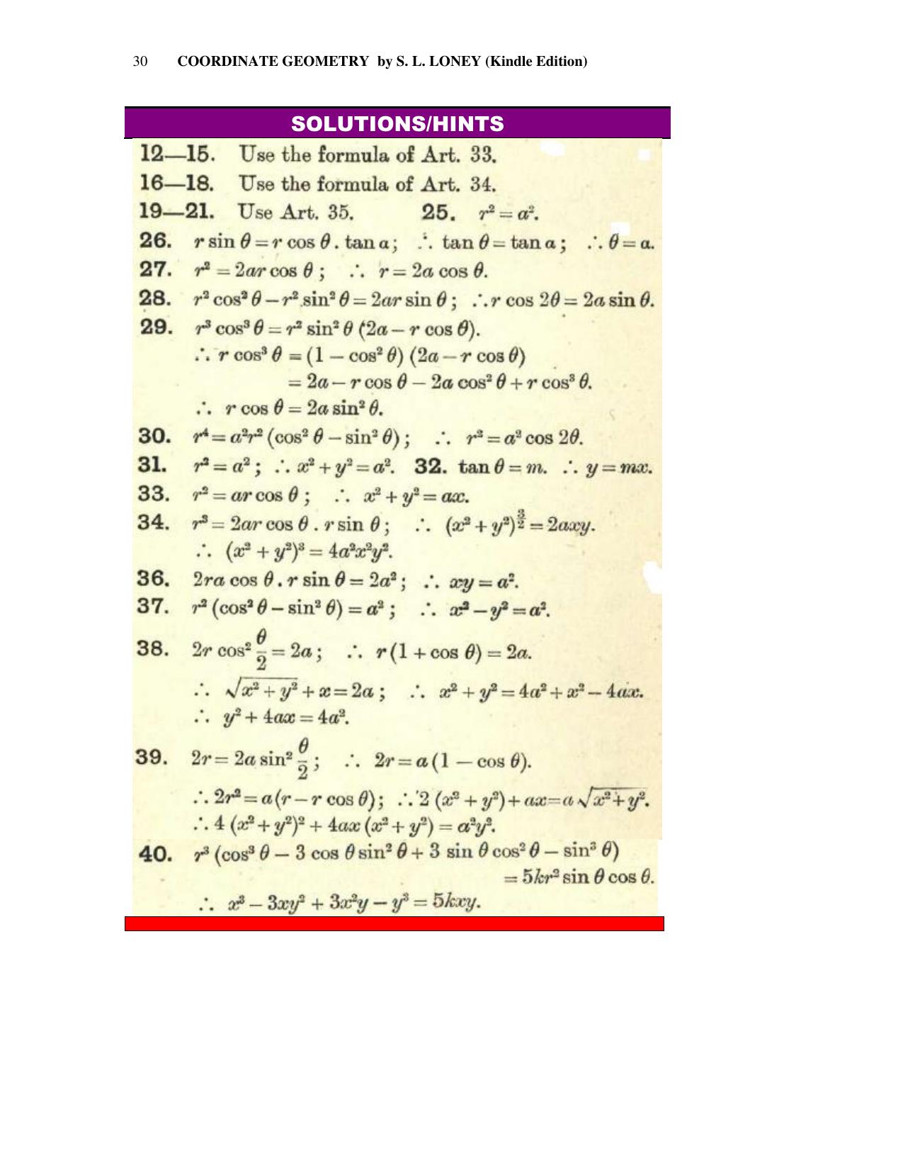 Chapter 2: Coordinates - SL Loney Solutions: The Elements of Coordinate Geometry - Page 23