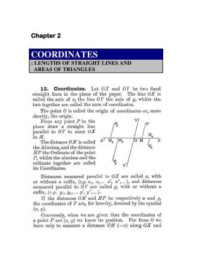 Chapter 2: Coordinates - SL Loney Solutions: The Elements of Coordinate Geometry