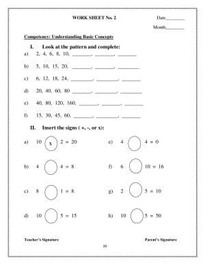 Worksheet for Class 3 Mathematics Assignment 60