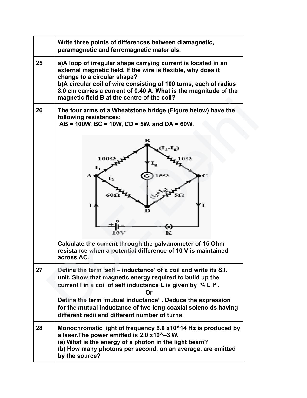 Edudel Class 12 Physics (English) Practice Papers-1 (2023-24) - Page 6
