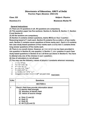 Edudel Class 12 Physics (English) Practice Papers-1 (2023-24)
