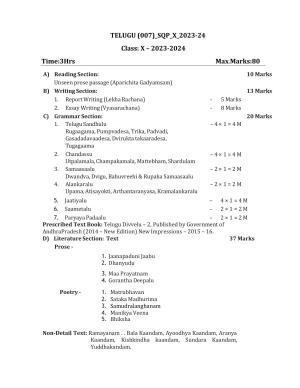 CBSE Class 10 Telugu AP Sample Paper 2024