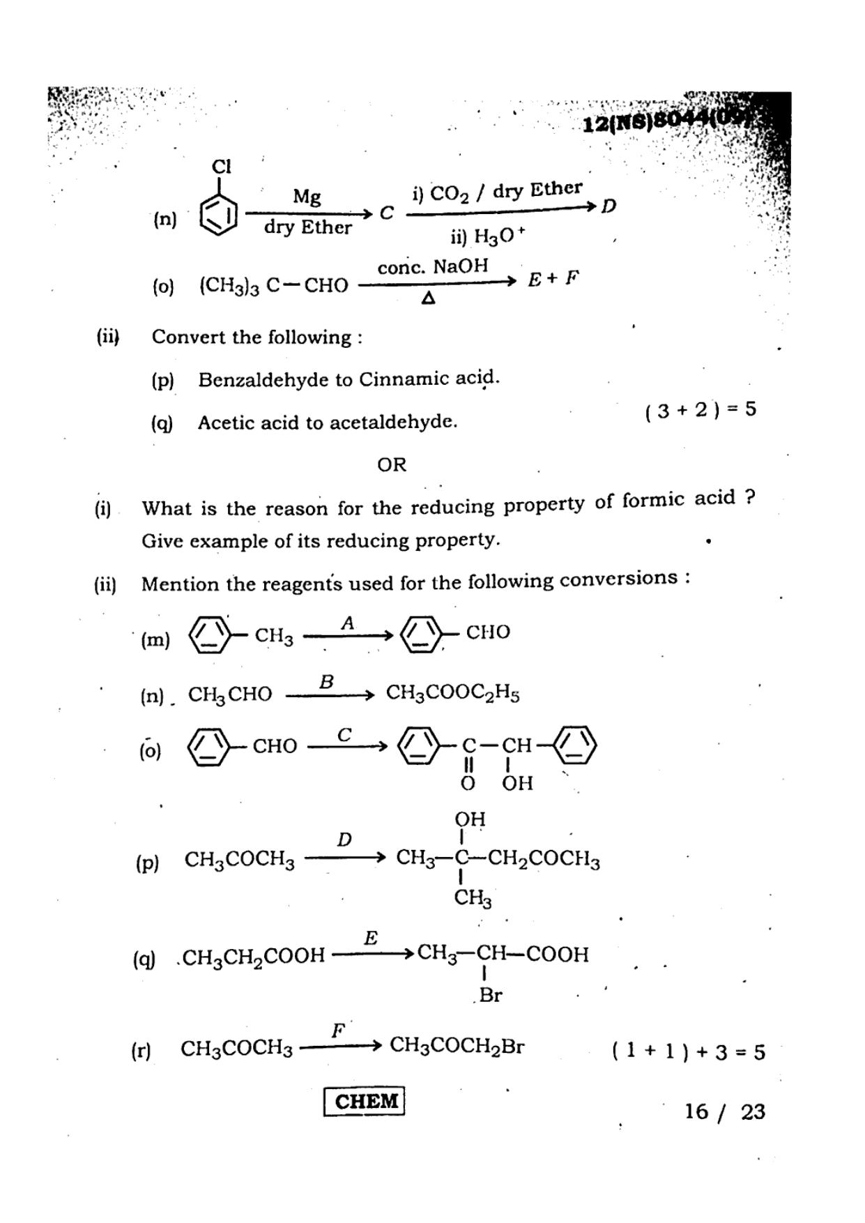 West Bengal Board Class 12 Chemistry - 12(NS)8044(09) - 2019 (E.M) Question Paper - Page 7