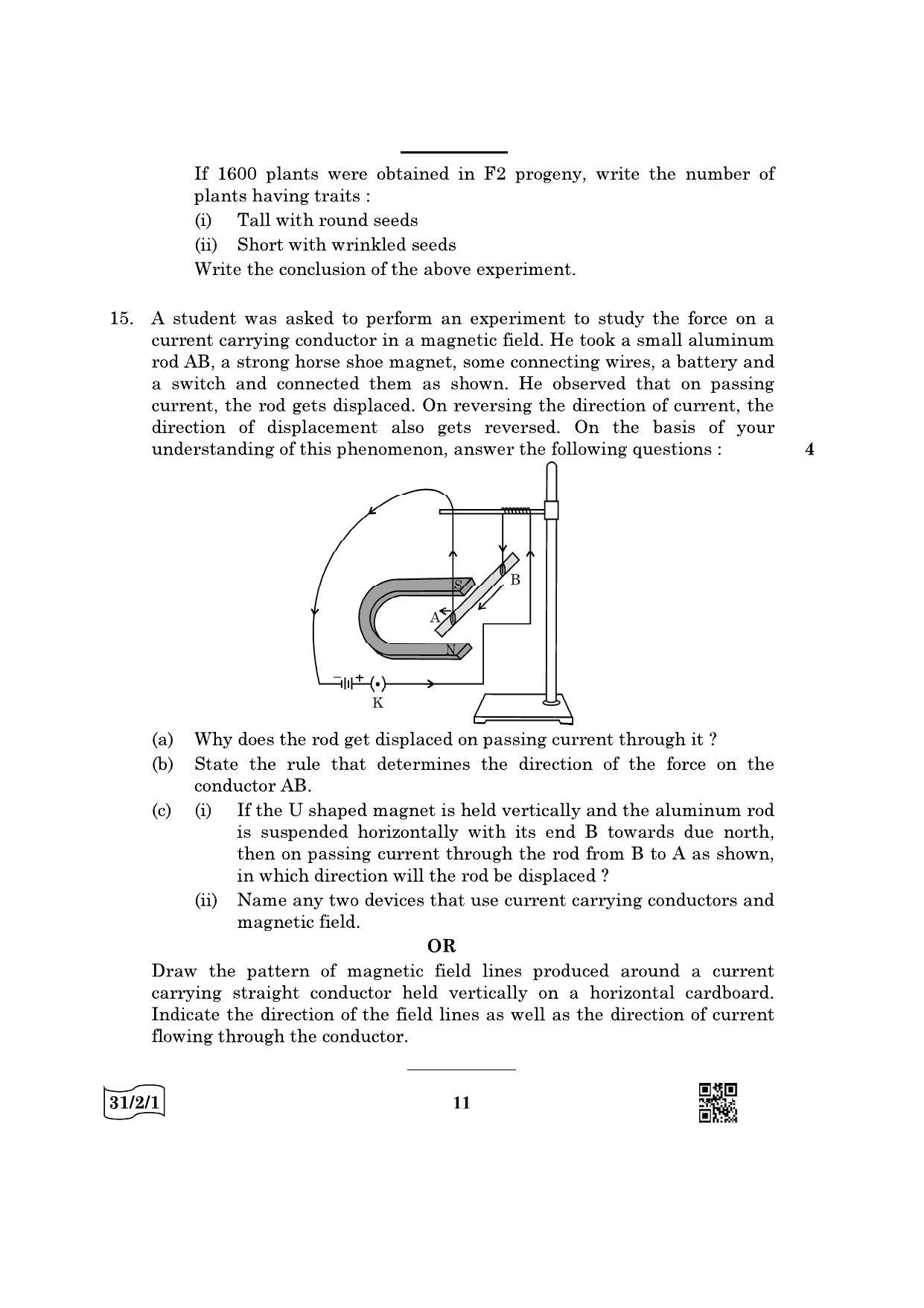 CBSE Class 10 31-2-1 Science 2022 Question Paper - Page 11