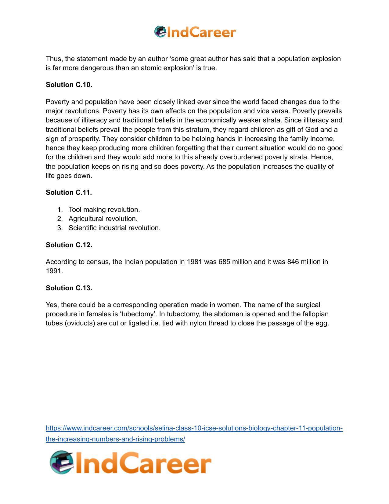 Selina Class 10 ICSE Solutions Biology : Chapter 11- Population- The Increasing Numbers and Rising Problems - Page 5