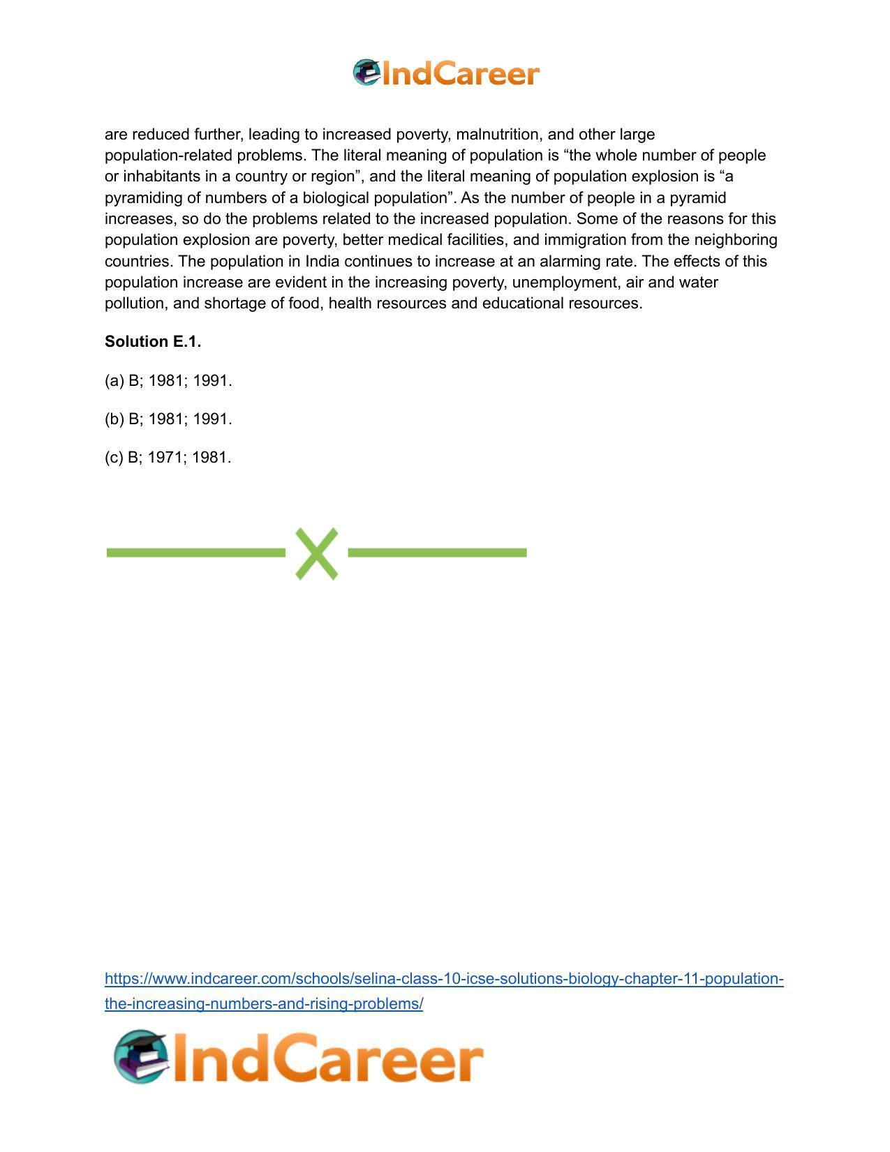 Selina Class 10 ICSE Solutions Biology : Chapter 11- Population- The Increasing Numbers and Rising Problems - Page 8