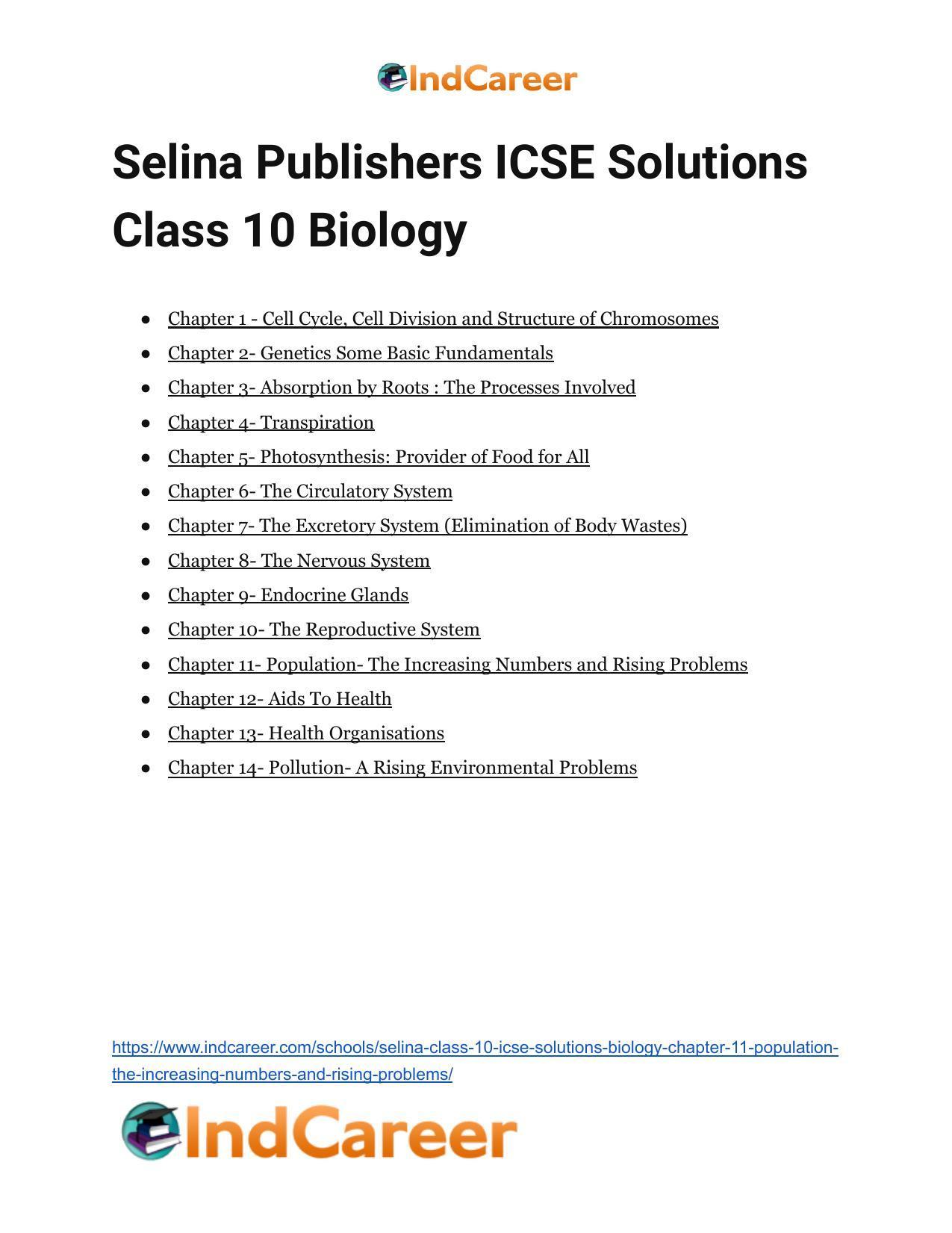 Selina Class 10 ICSE Solutions Biology : Chapter 11- Population- The Increasing Numbers and Rising Problems - Page 9