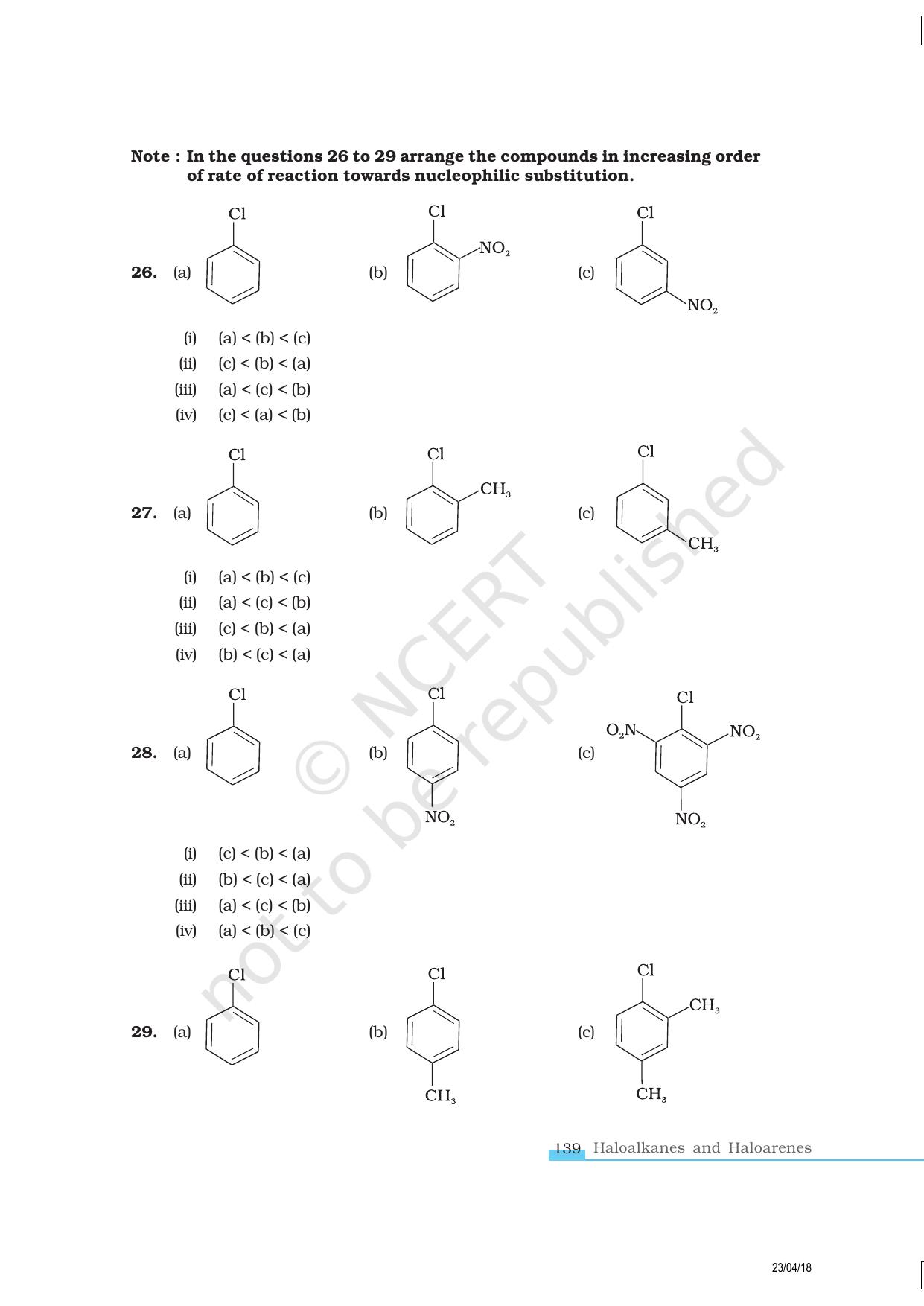 NCERT Exemplar Class 12: Chemistry - Haloalkanes and Haloarenes - Page 7