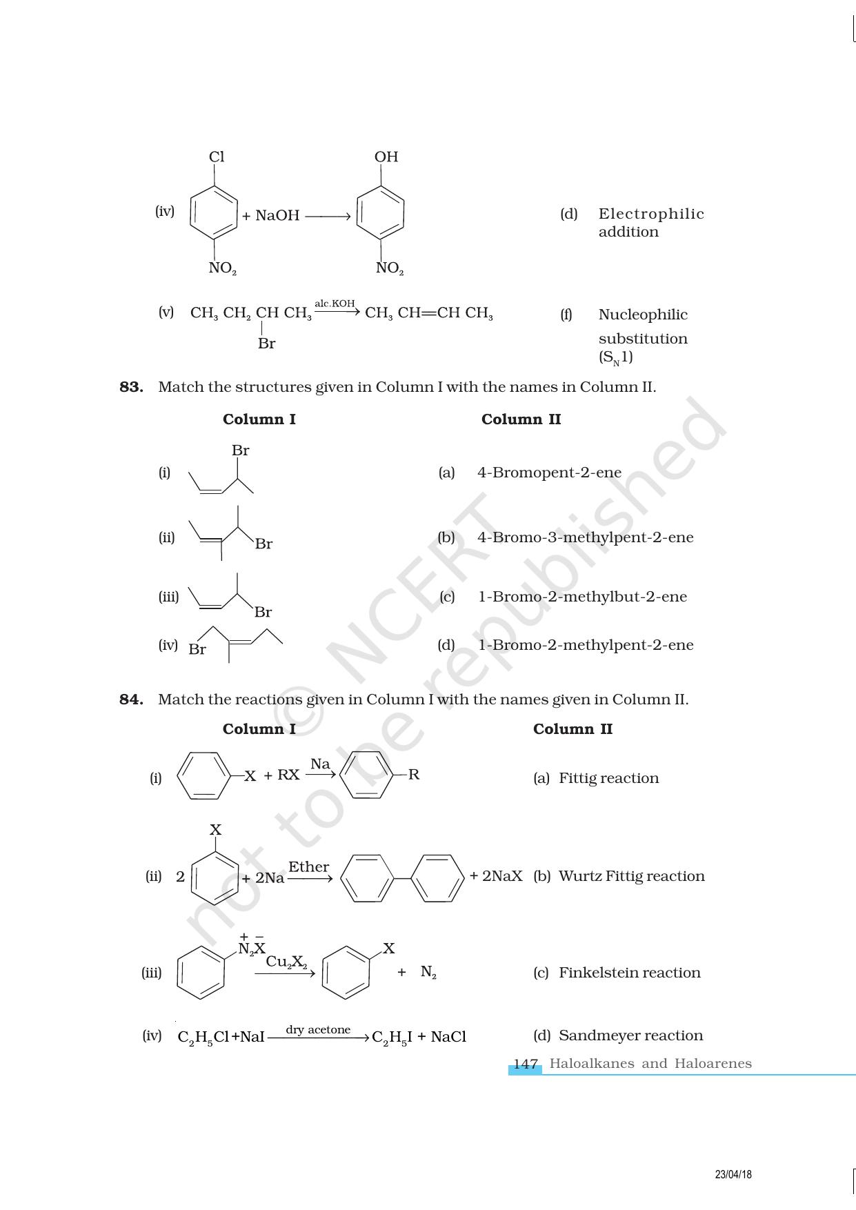 NCERT Exemplar Class 12: Chemistry - Haloalkanes and Haloarenes - Page 15