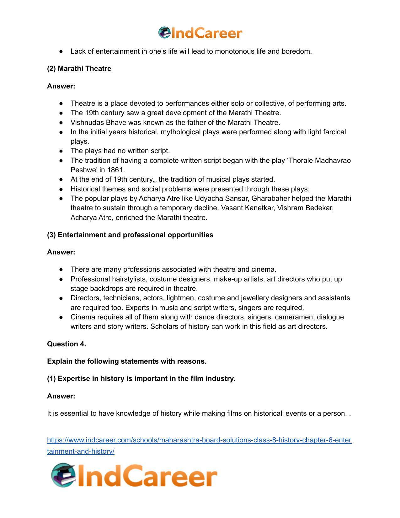 Maharashtra Board Solutions Class 8-History: Chapter 6- Entertainment and History - Page 5