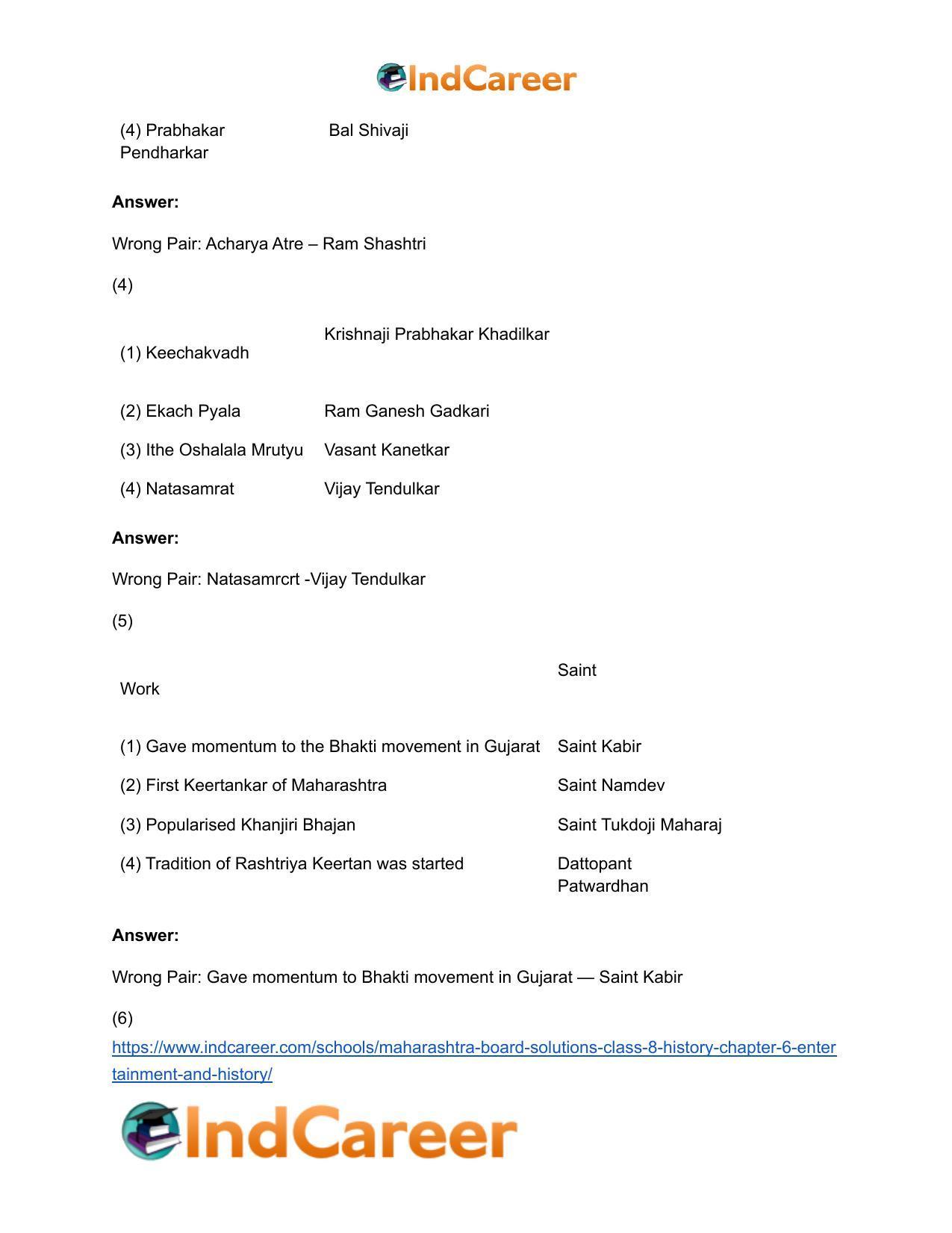 Maharashtra Board Solutions Class 8-History: Chapter 6- Entertainment and History - Page 13