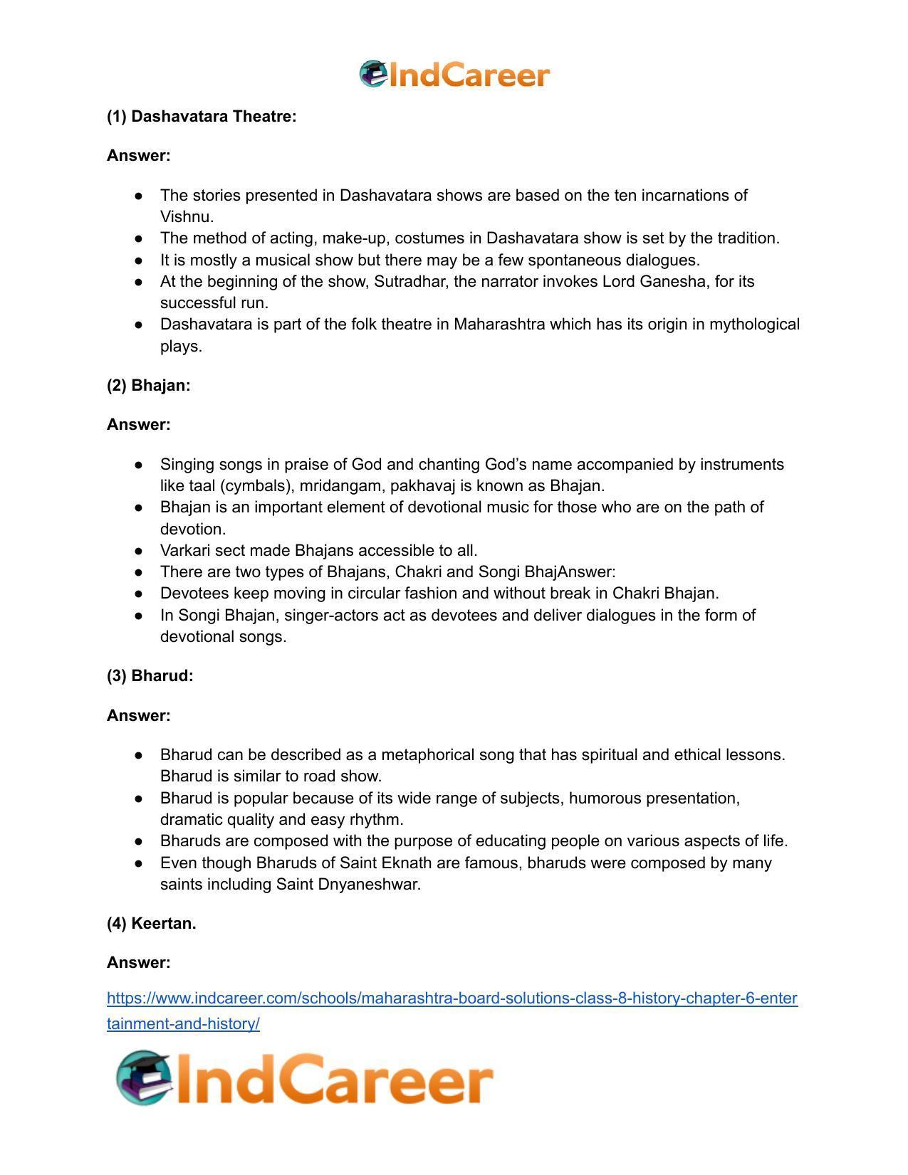 Maharashtra Board Solutions Class 8-History: Chapter 6- Entertainment and History - Page 19