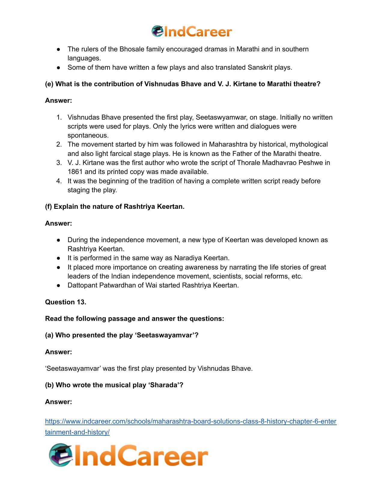 Maharashtra Board Solutions Class 8-History: Chapter 6- Entertainment and History - Page 24