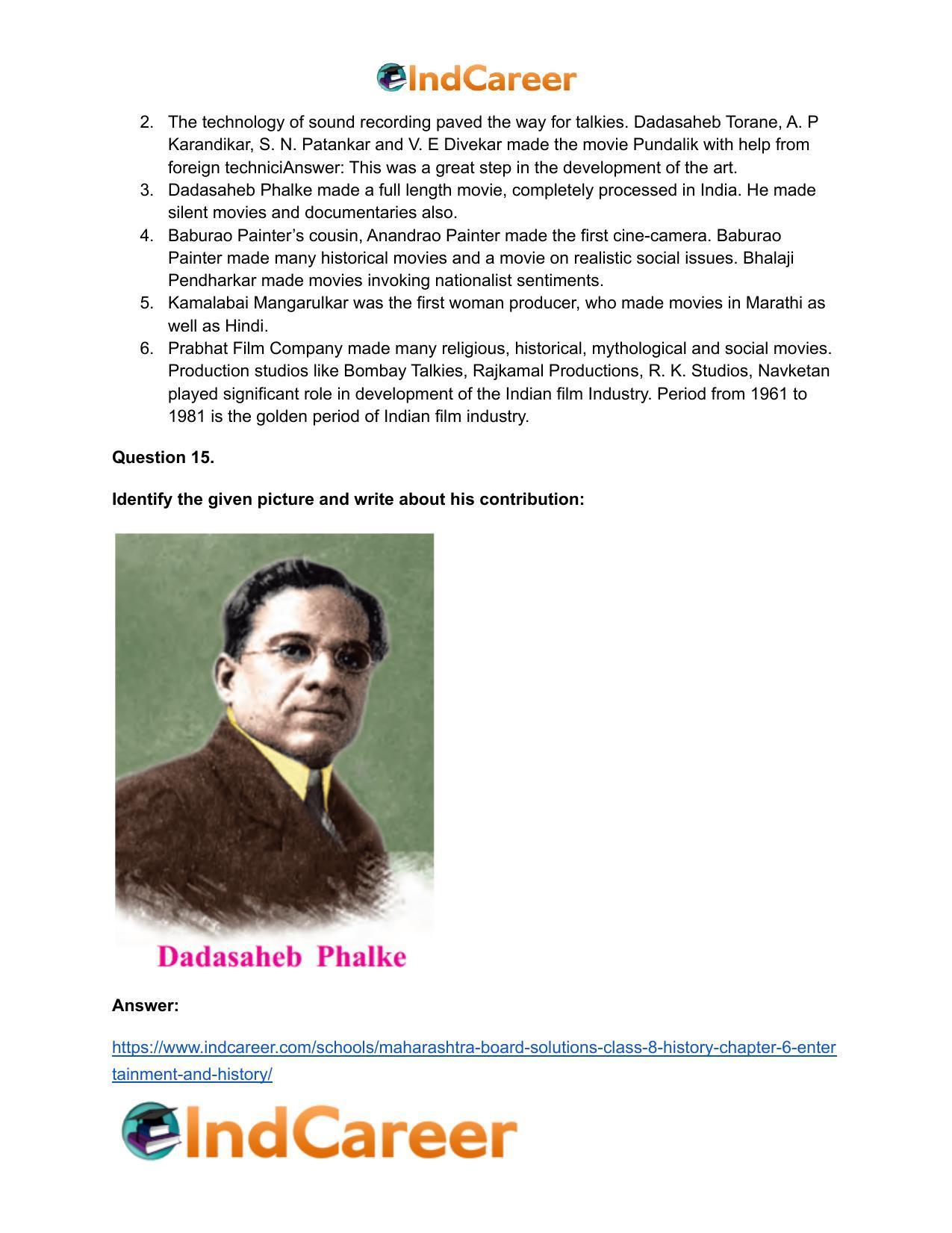 Maharashtra Board Solutions Class 8-History: Chapter 6- Entertainment and History - Page 26