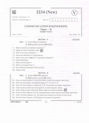 AP Intermediate 2nd Year Vocational Question Paper September-2021- Communication_Engineering-II