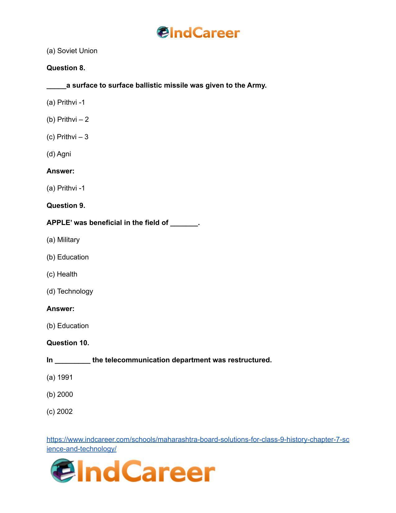 Maharashtra Board Solutions for Class 9- History: Chapter 7- Science and Technology - Page 14