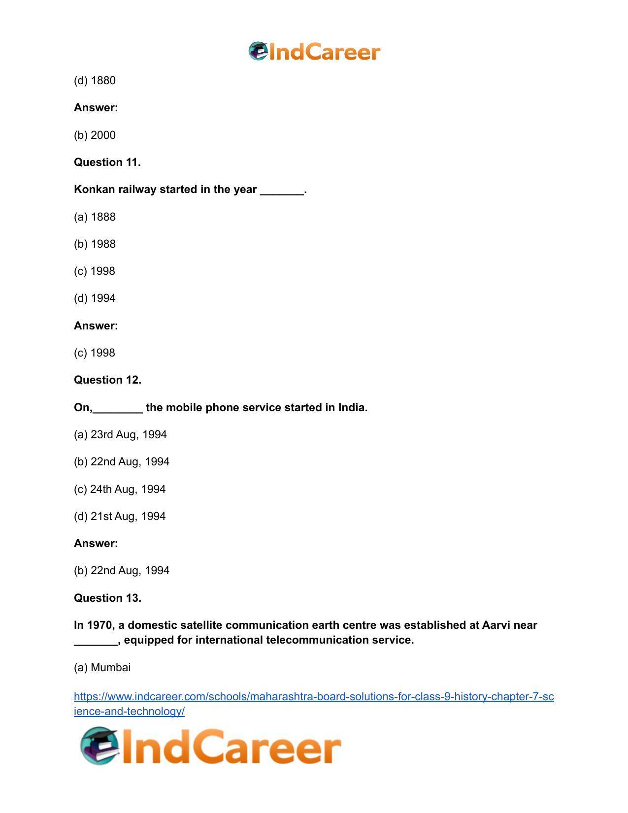 Maharashtra Board Solutions for Class 9- History: Chapter 7- Science and Technology - Page 15