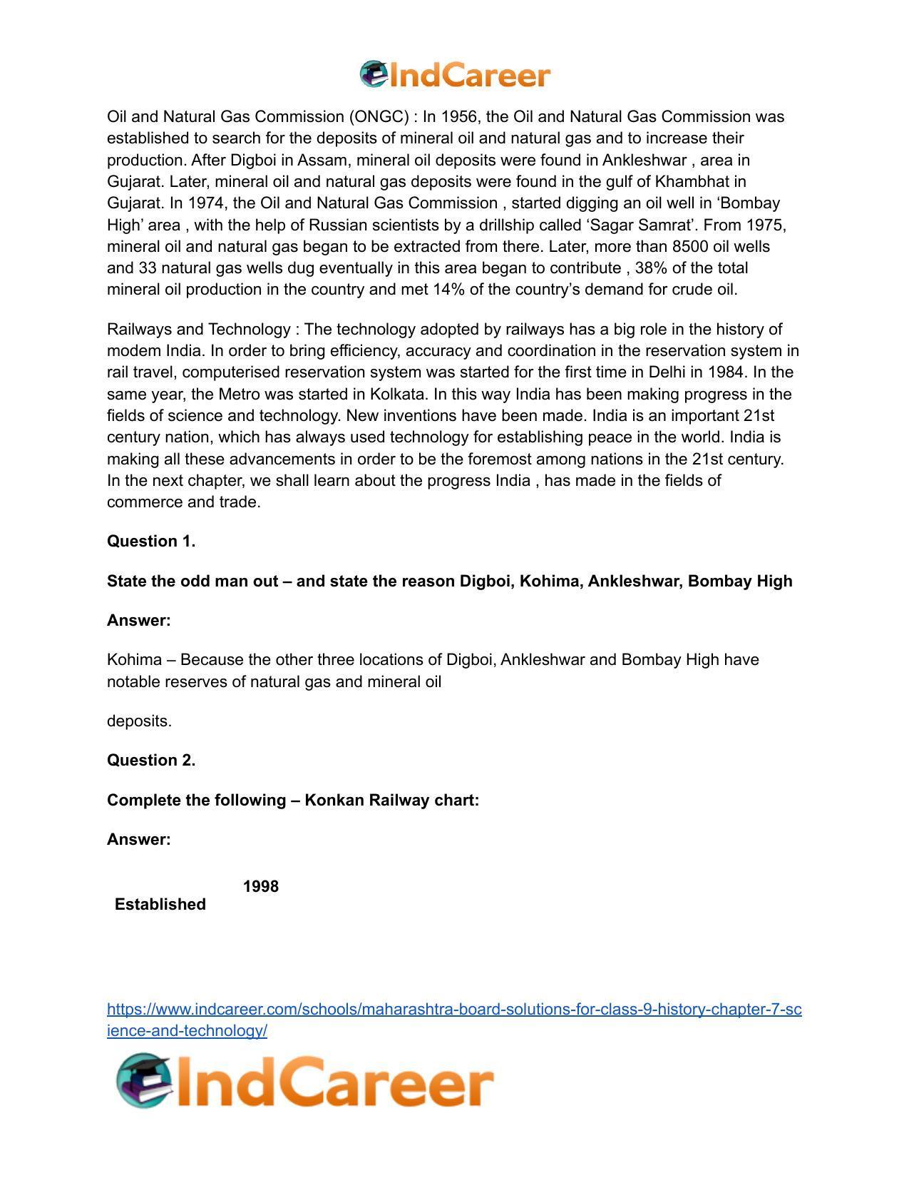 Maharashtra Board Solutions for Class 9- History: Chapter 7- Science and Technology - Page 23