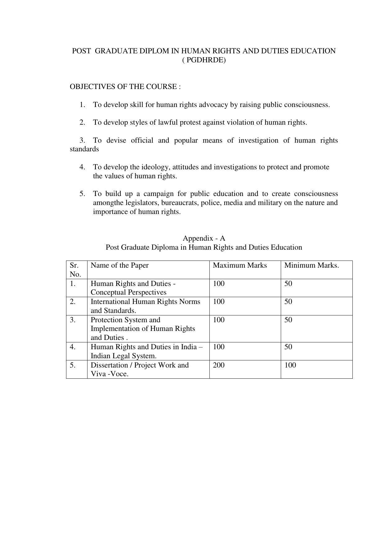 RTMNU Post Graduate Teaching Department of Law of POST GRADUATE DIPLOMA IN COSUMER LAW (PGDCL) (POST GRADUATE DIPLOMA IN LAWS) Syllabus. - Page 10