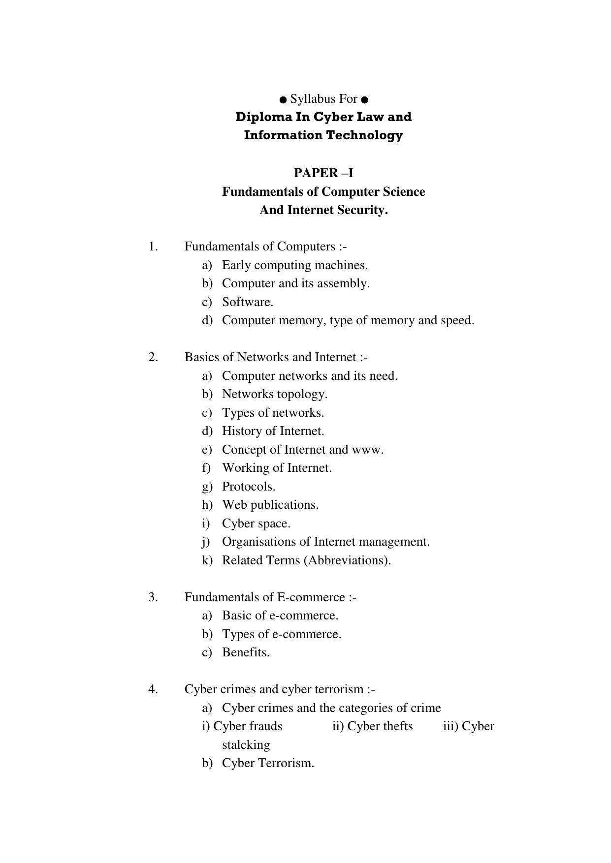 RTMNU Post Graduate Teaching Department of Law of POST GRADUATE DIPLOMA IN COSUMER LAW (PGDCL) (POST GRADUATE DIPLOMA IN LAWS) Syllabus. - Page 21