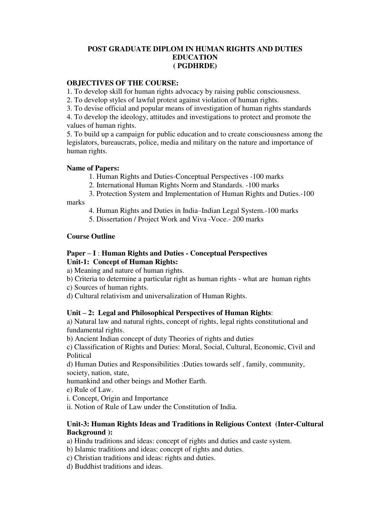 RTMNU Post Graduate Teaching Department of Law of POST GRADUATE DIPLOMA IN COSUMER LAW (PGDCL) (POST GRADUATE DIPLOMA IN LAWS) Syllabus. - Page 60