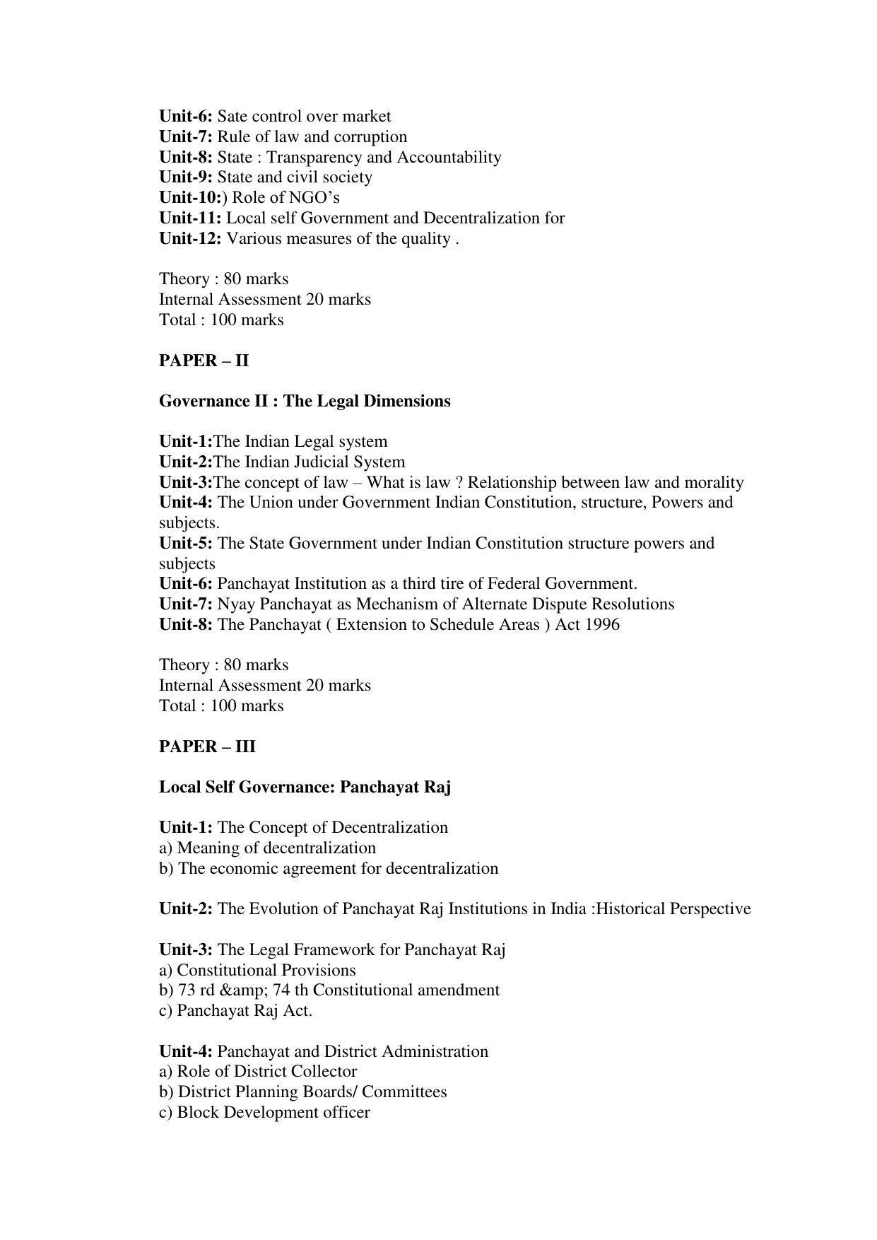 RTMNU Post Graduate Teaching Department of Law of POST GRADUATE DIPLOMA IN COSUMER LAW (PGDCL) (POST GRADUATE DIPLOMA IN LAWS) Syllabus. - Page 100