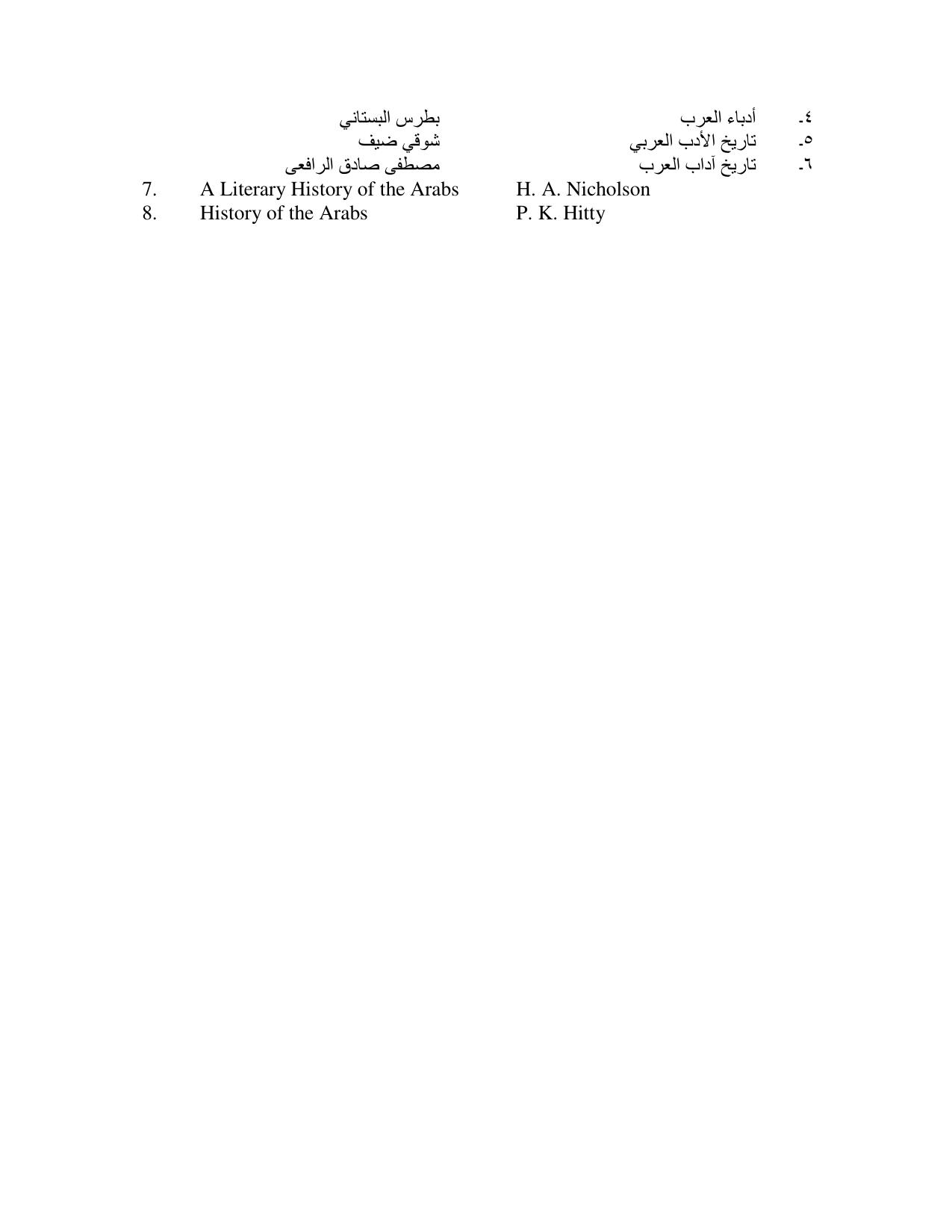 AMU Entrance Exam: AMU Entrance Exam: M.A. Arabic Syllabus - Page 50
